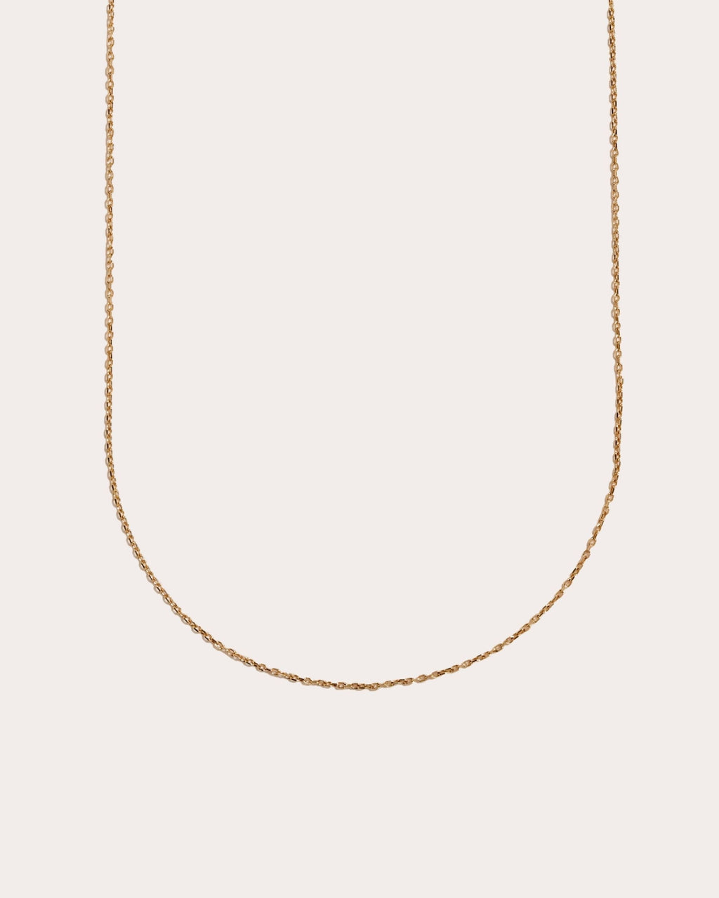 14k Gold Thin Cable Chain Necklace