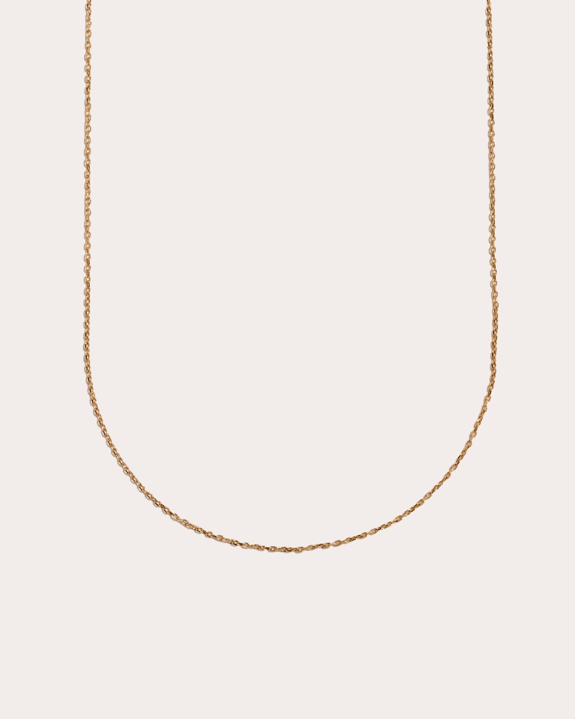 14k Gold Thin Cable Chain Necklace