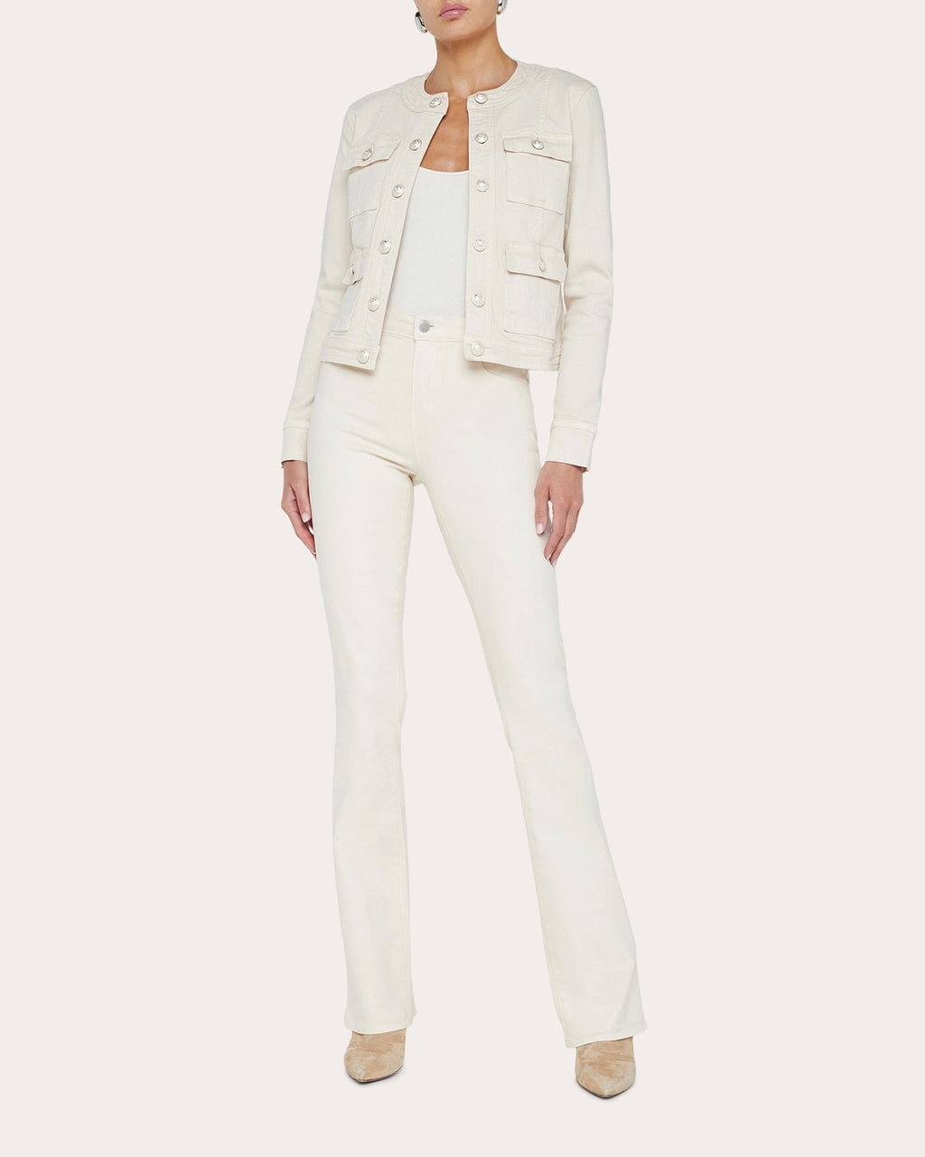 Yari Collarless Cotton Jacket