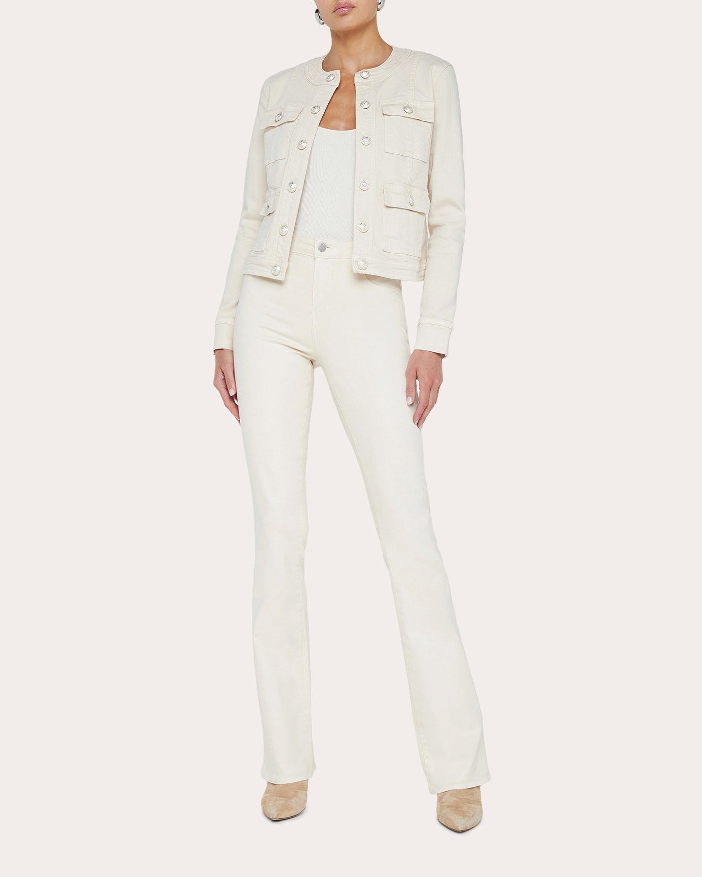 Yari Collarless Cotton Jacket