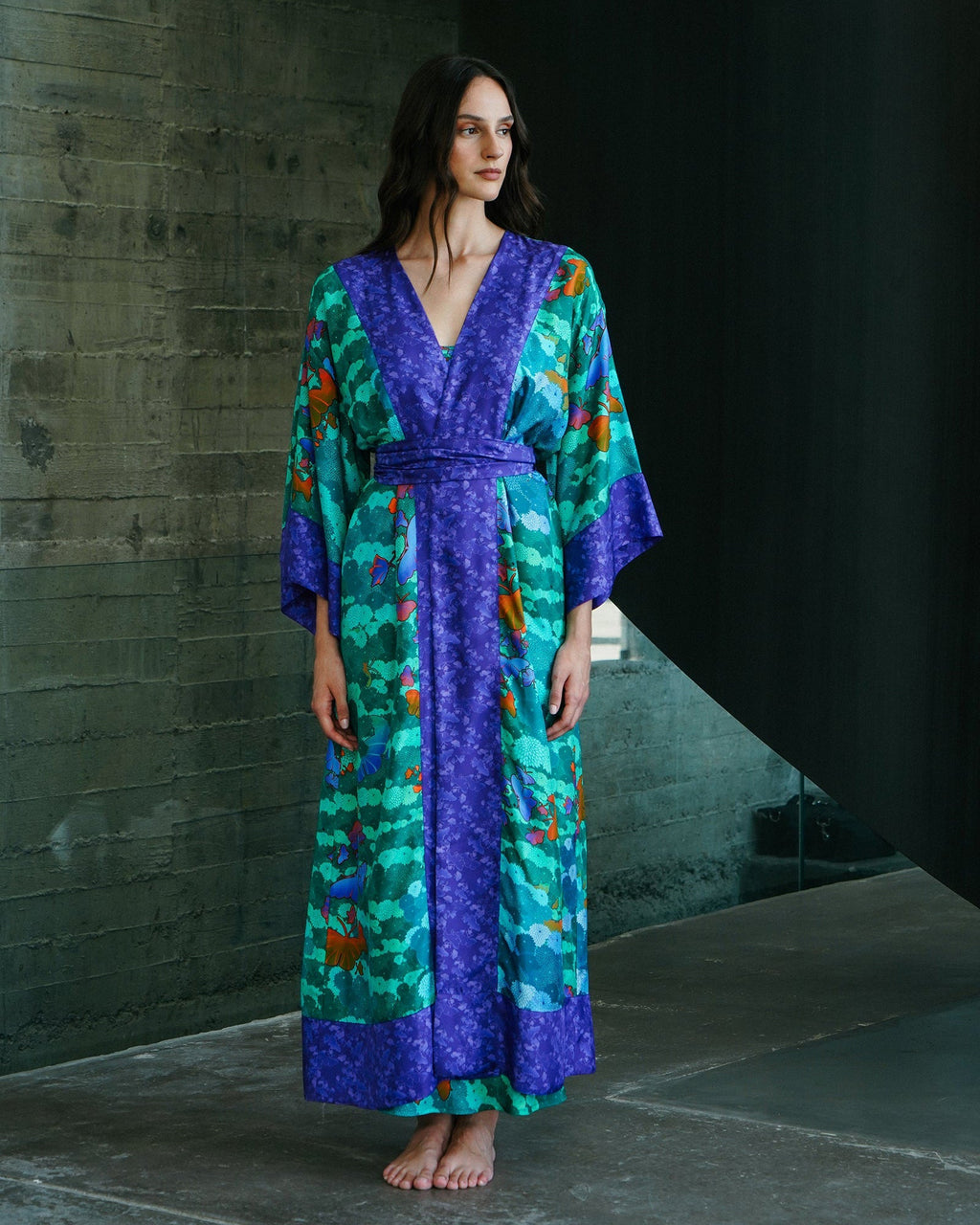Kobe Niwa Silk Robe