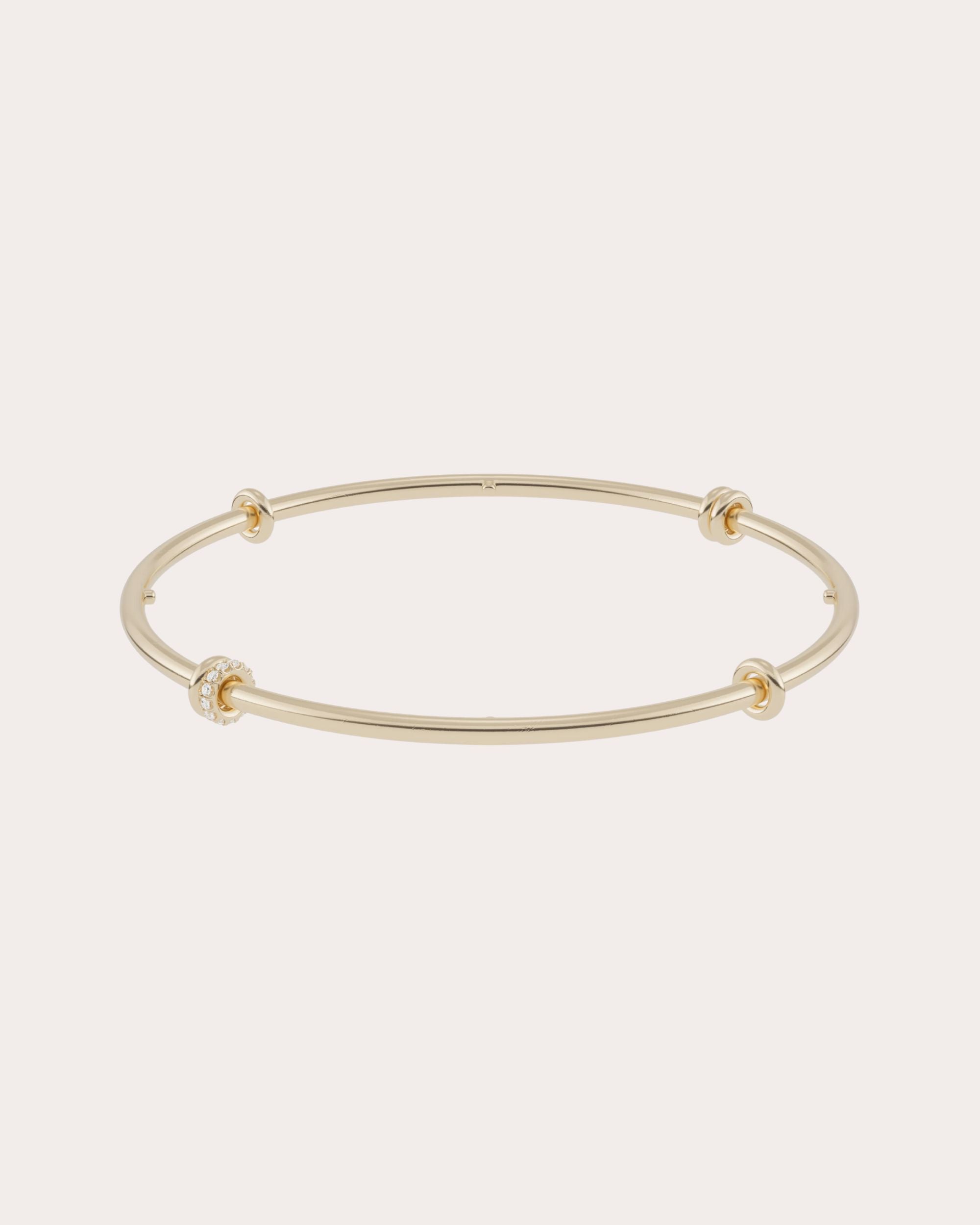 Kini 18K Gold Diamond Pavé Bangle