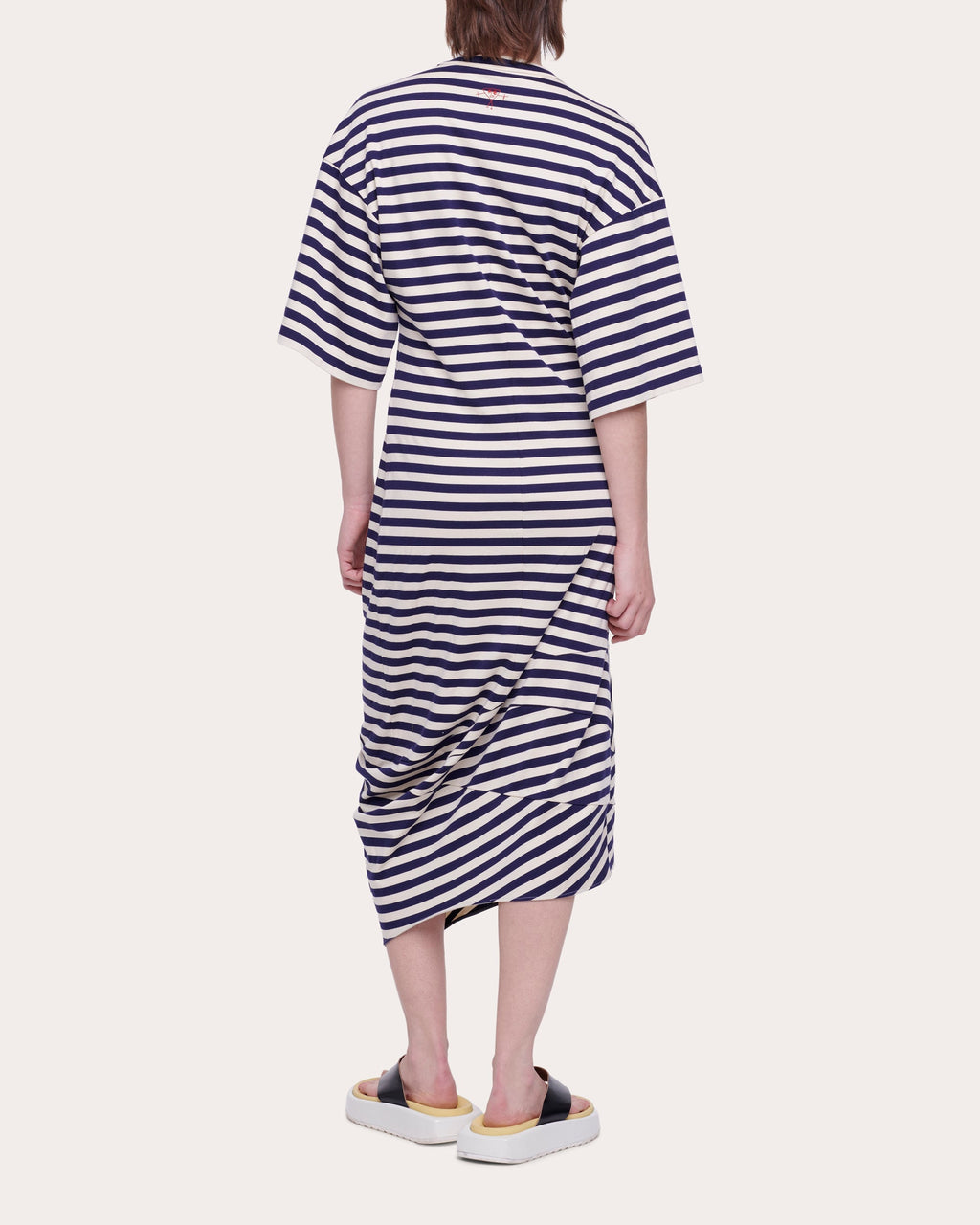 Asymmetric Cotton Midi Dress