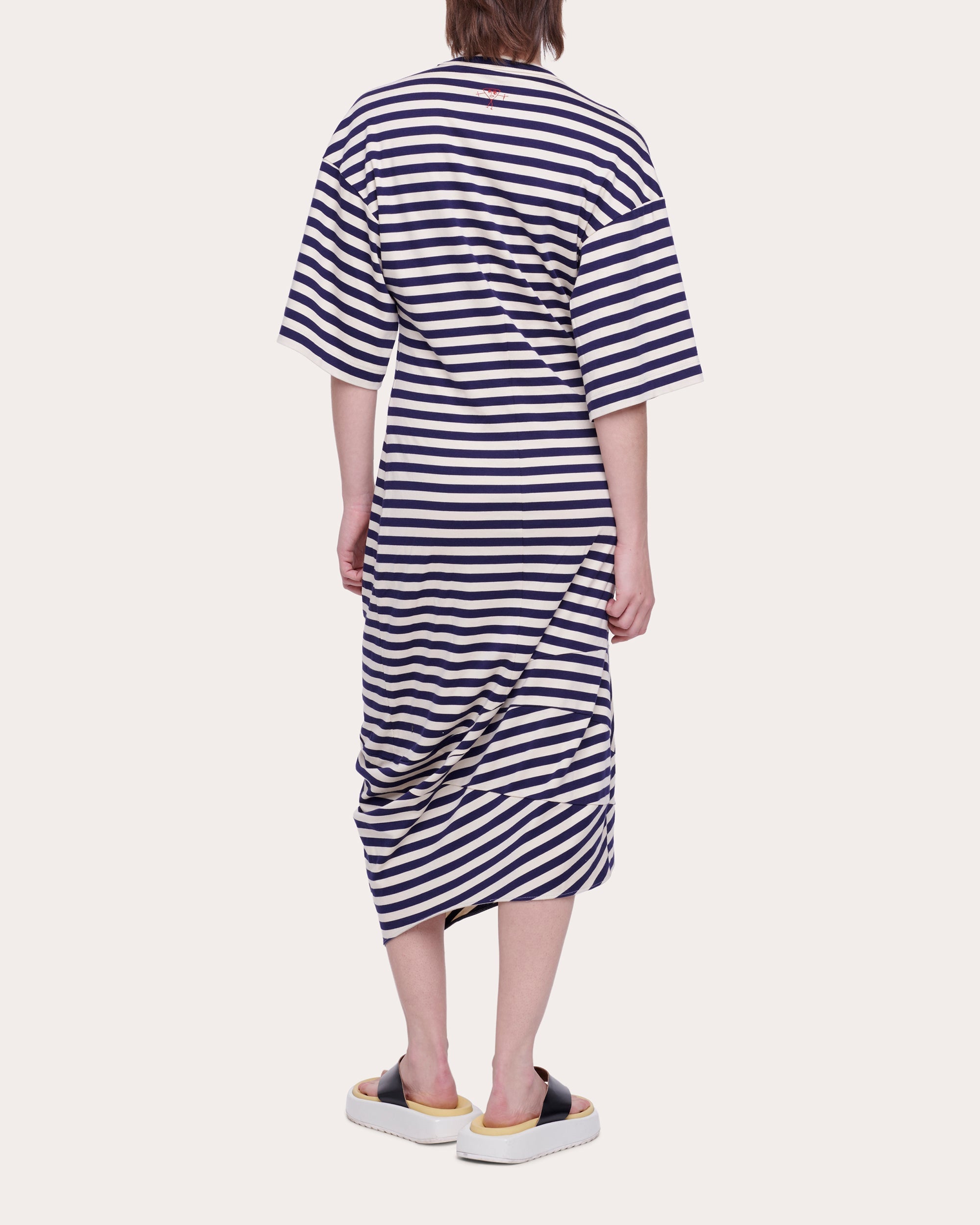 Asymmetric Cotton Midi Dress