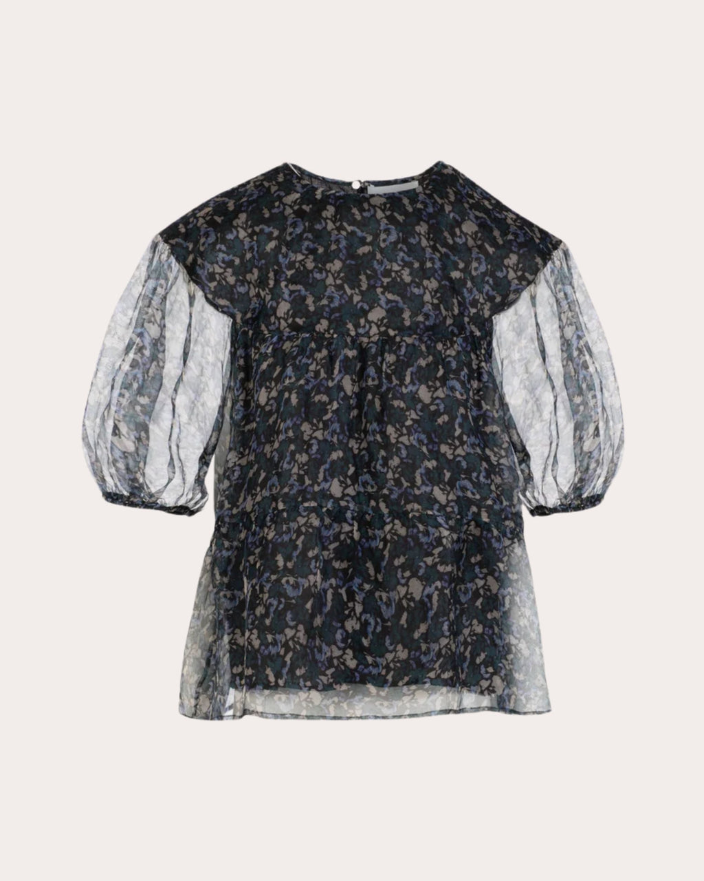 Paraiso Tiered Printed Silk Chiffon Top