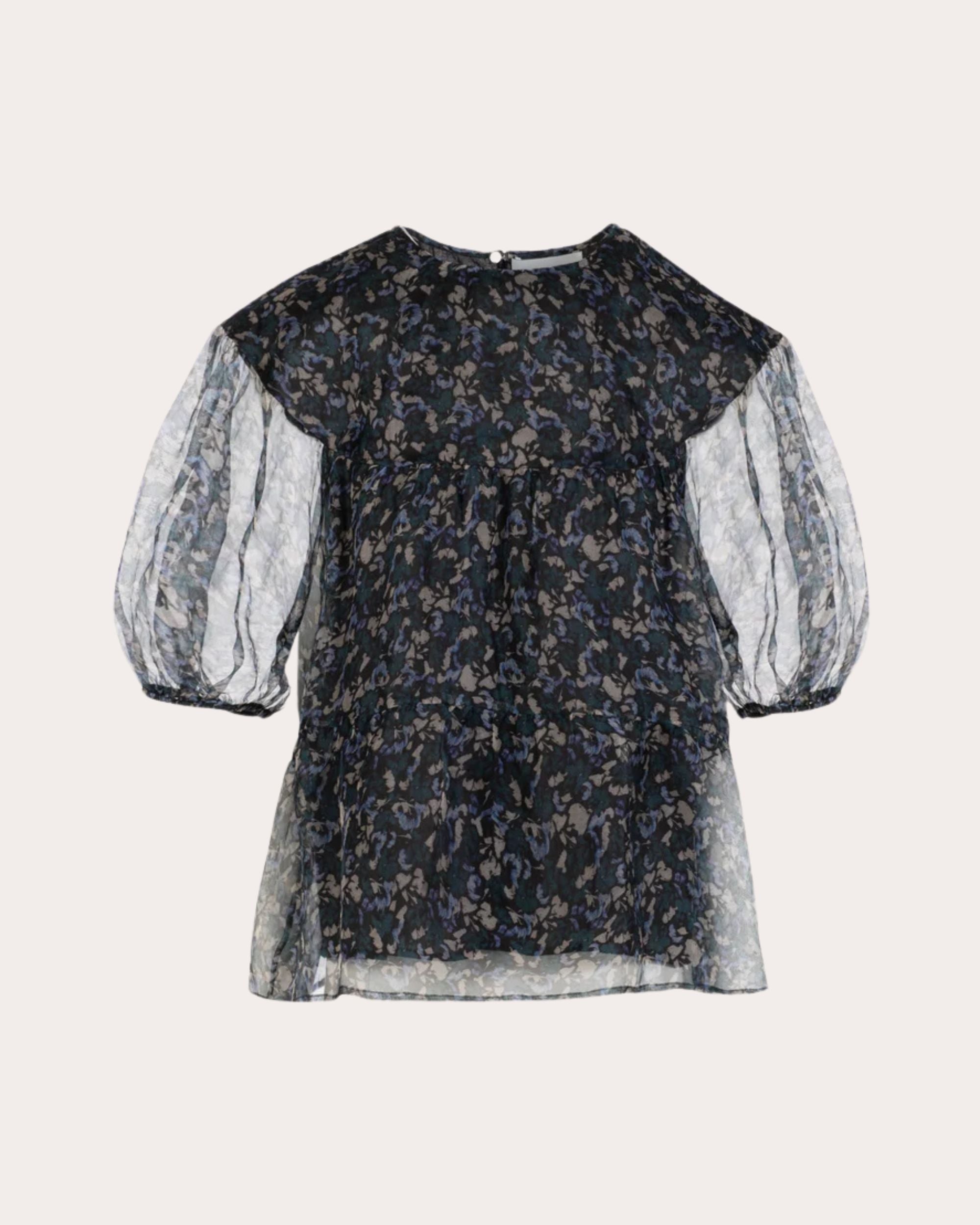 Paraiso Tiered Printed Silk Chiffon Top