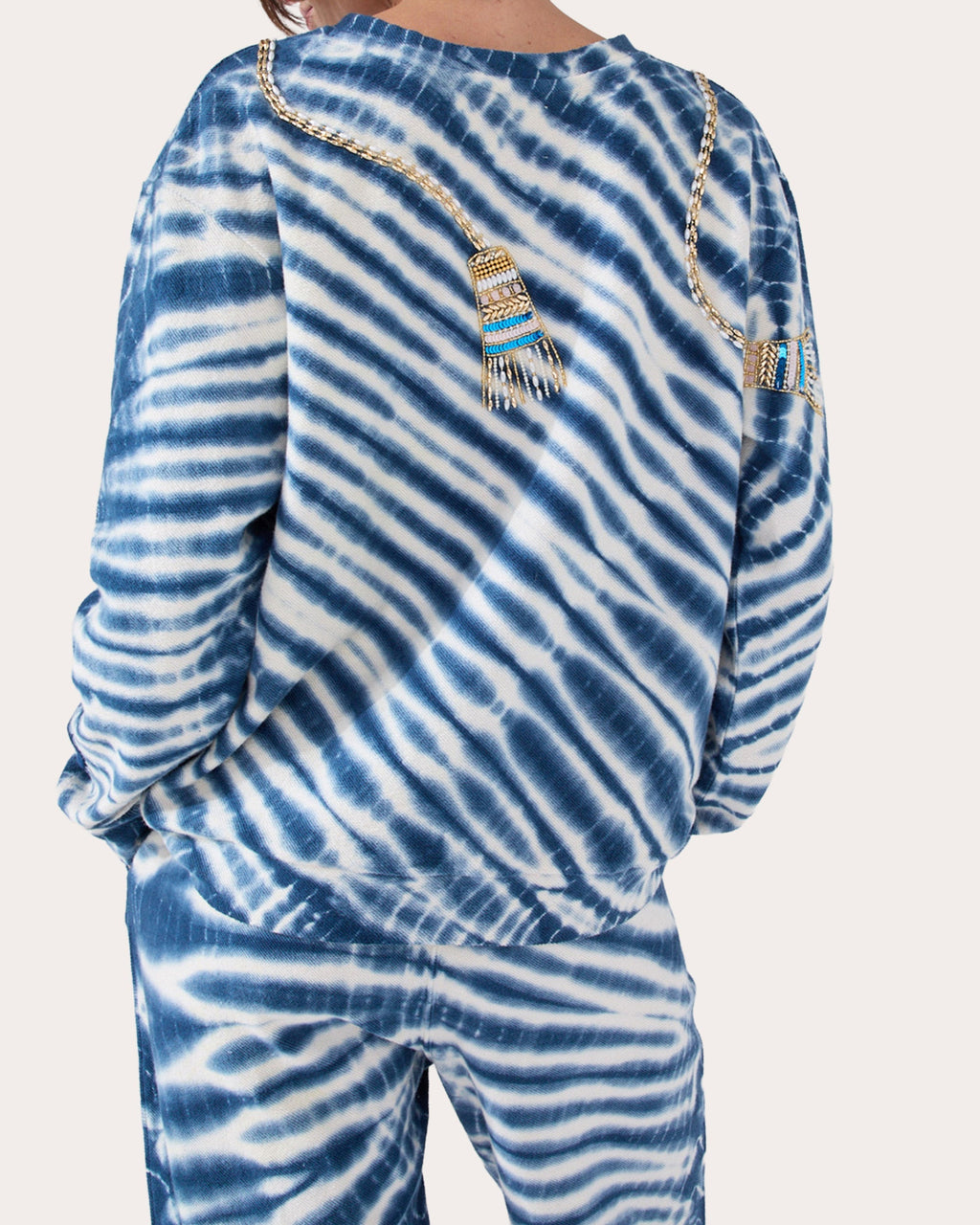 Janis Embellished Printed Cotton Sweatshirt