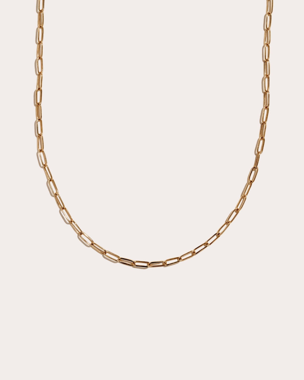 18" 14K Gold Paperclip Chain Necklace