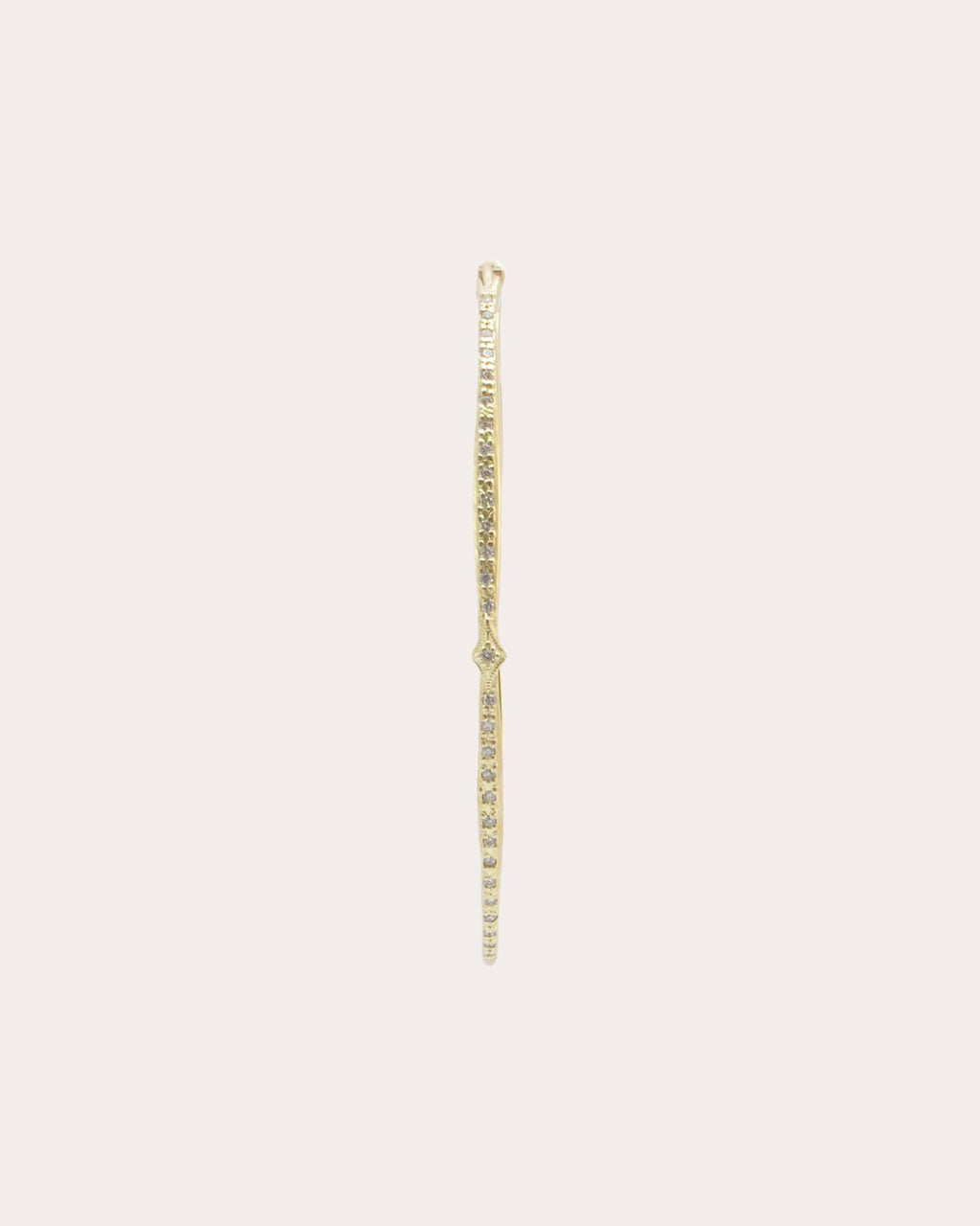 Sueno 18K Gold Diamond Oval Hoop Earrings