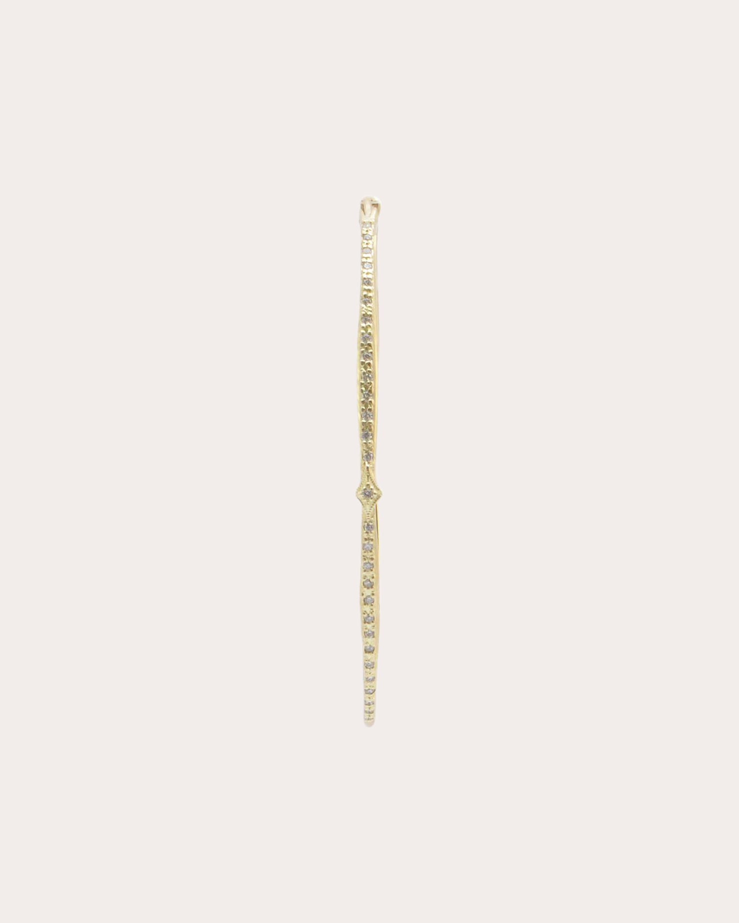 Sueno 18K Gold Diamond Oval Hoop Earrings
