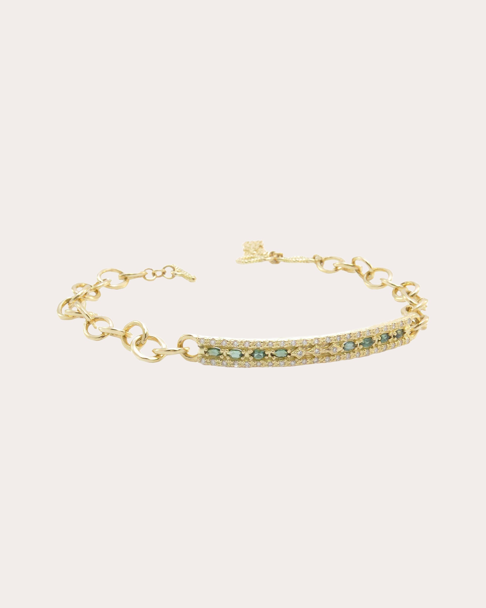 Sueno 18K Gold Diamond and Tourmaline Bracelet