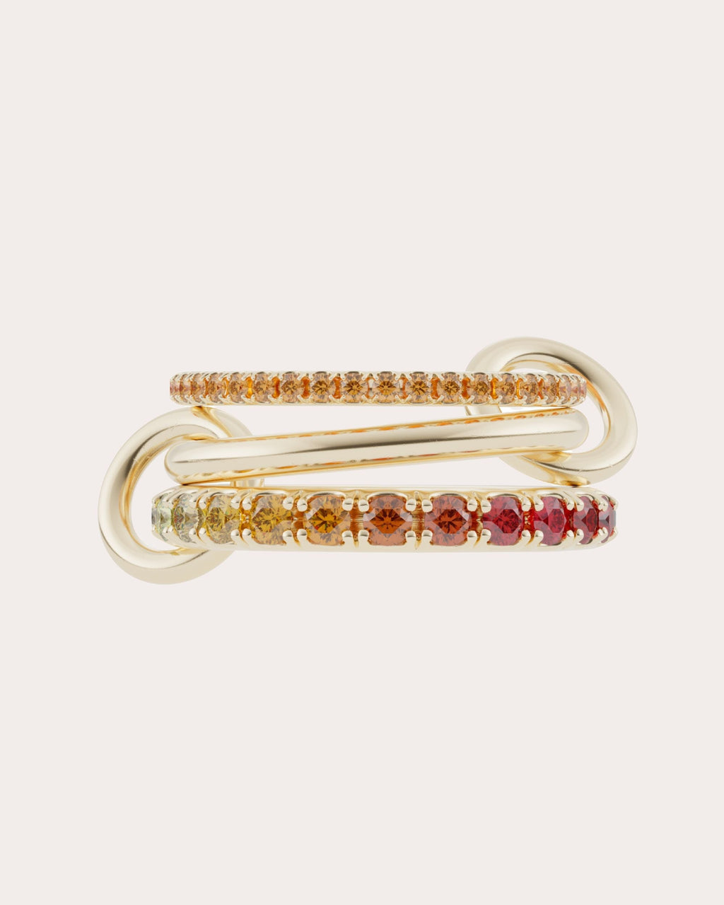 Norah 18K Gold Ombré Sapphire Linked Rings