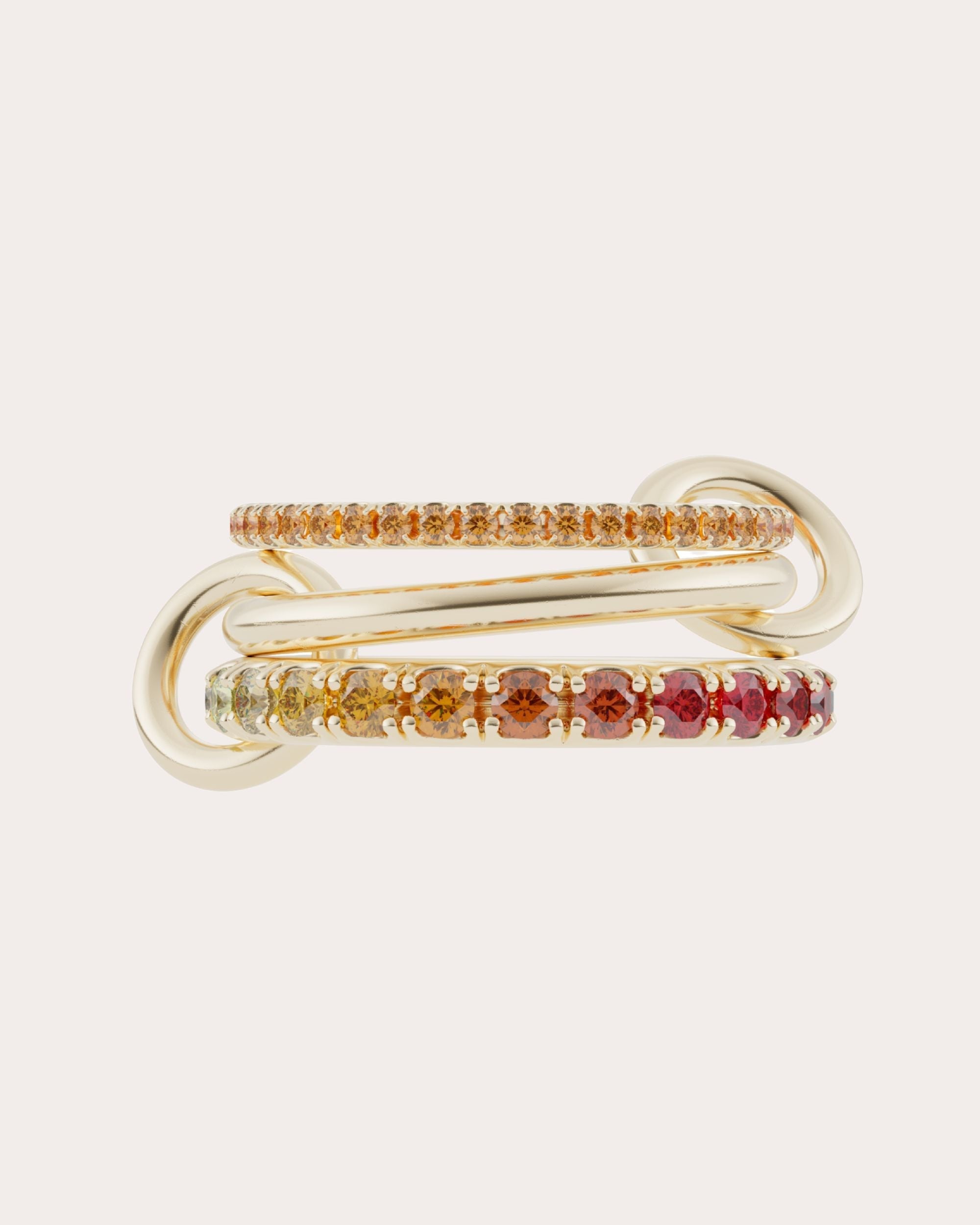 Norah 18K Gold Ombré Sapphire Linked Rings