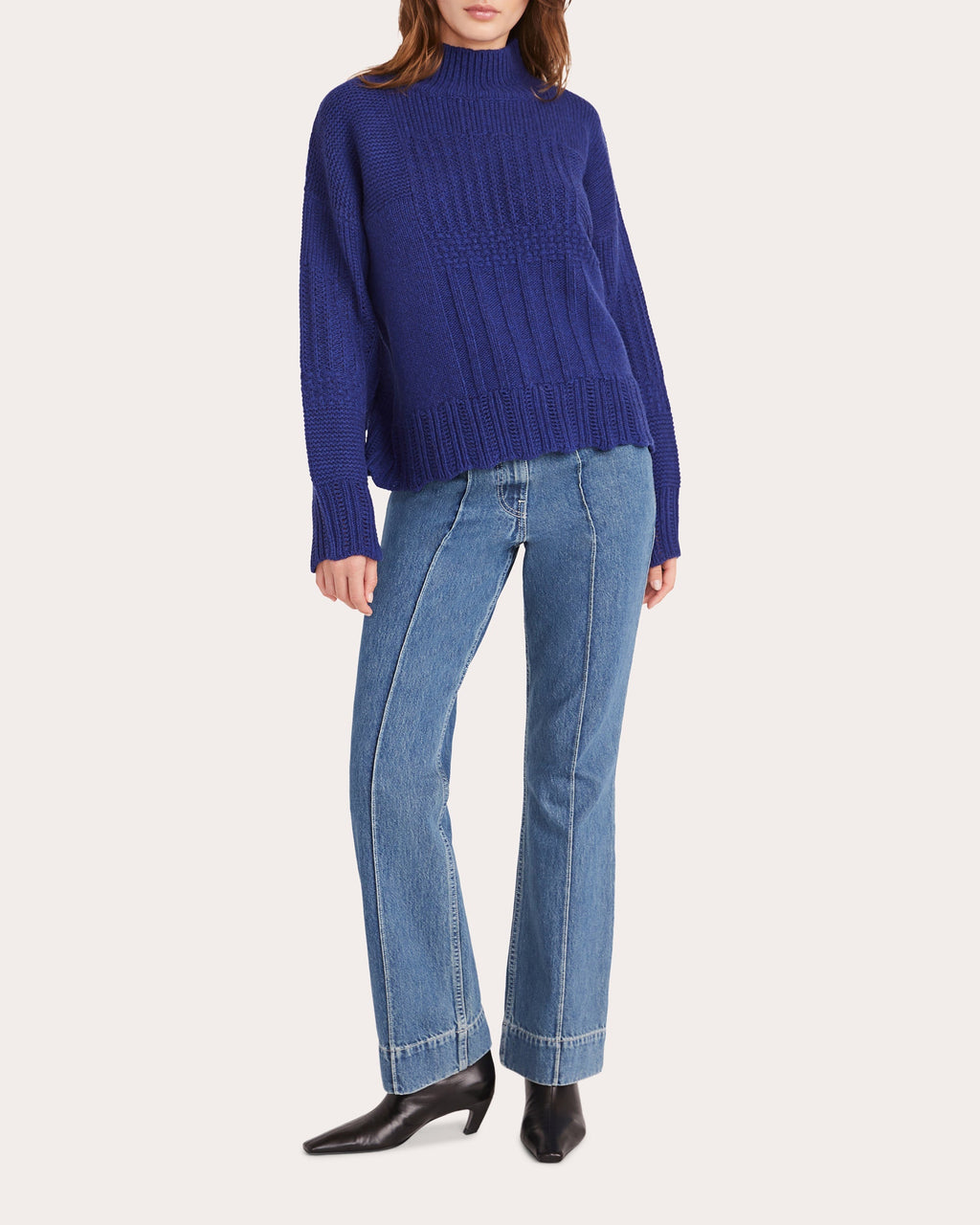 Valais Patchwork-Knit Wool-Blend Sweater