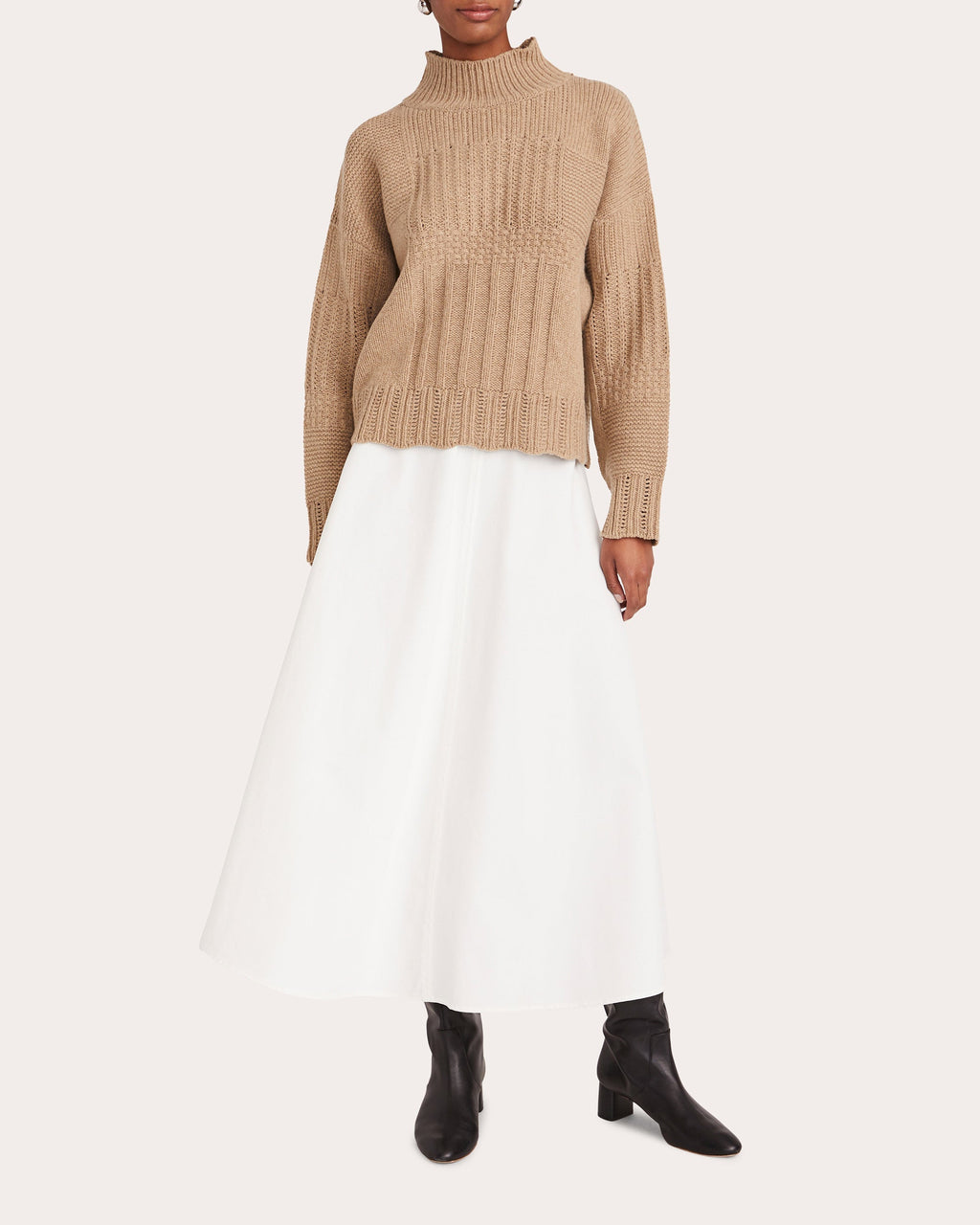 Valais Patchwork-Knit Wool-Blend Sweater