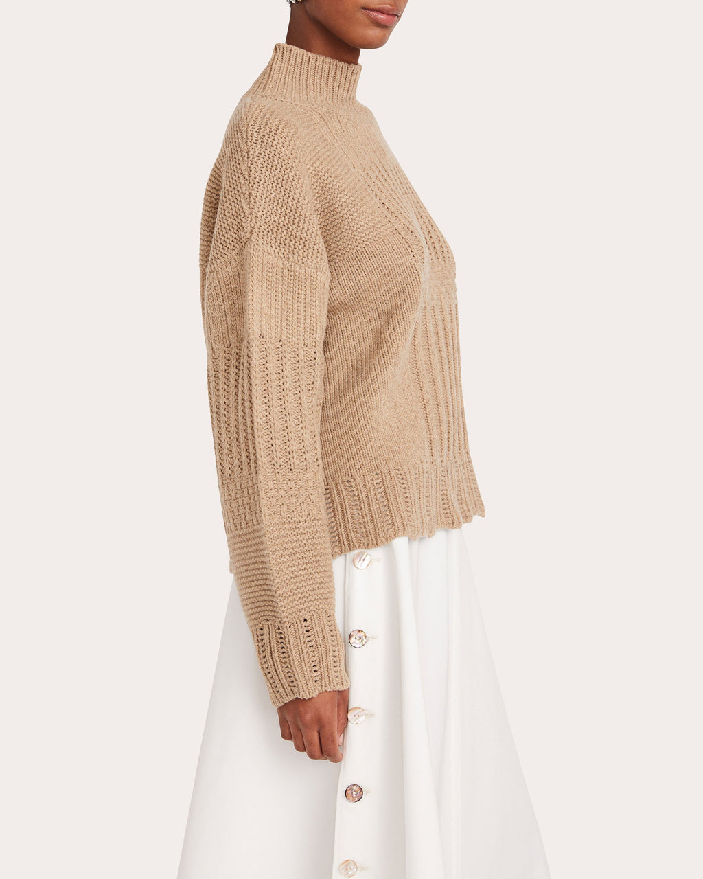 Valais Patchwork-Knit Wool-Blend Sweater