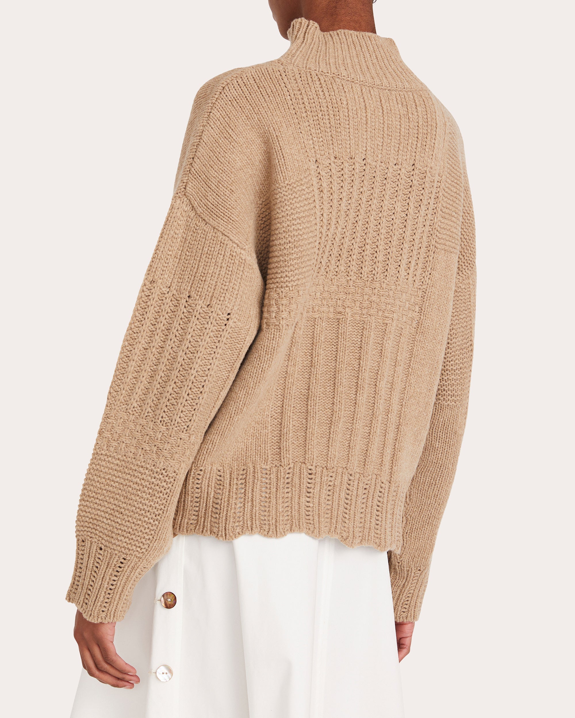 Valais Patchwork-Knit Wool-Blend Sweater