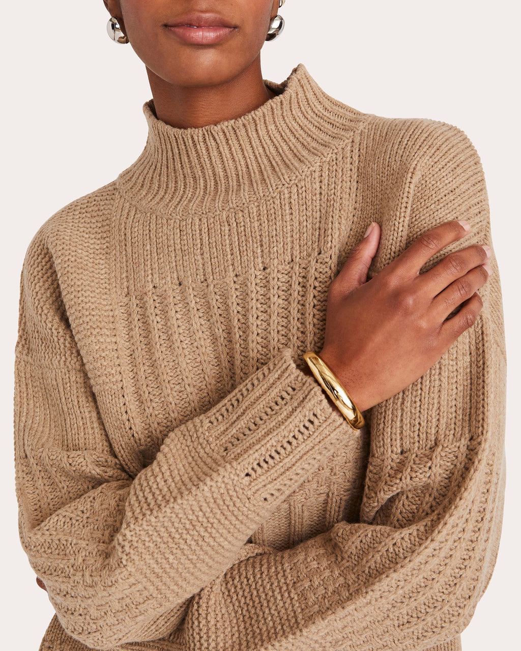 Valais Patchwork-Knit Wool-Blend Sweater