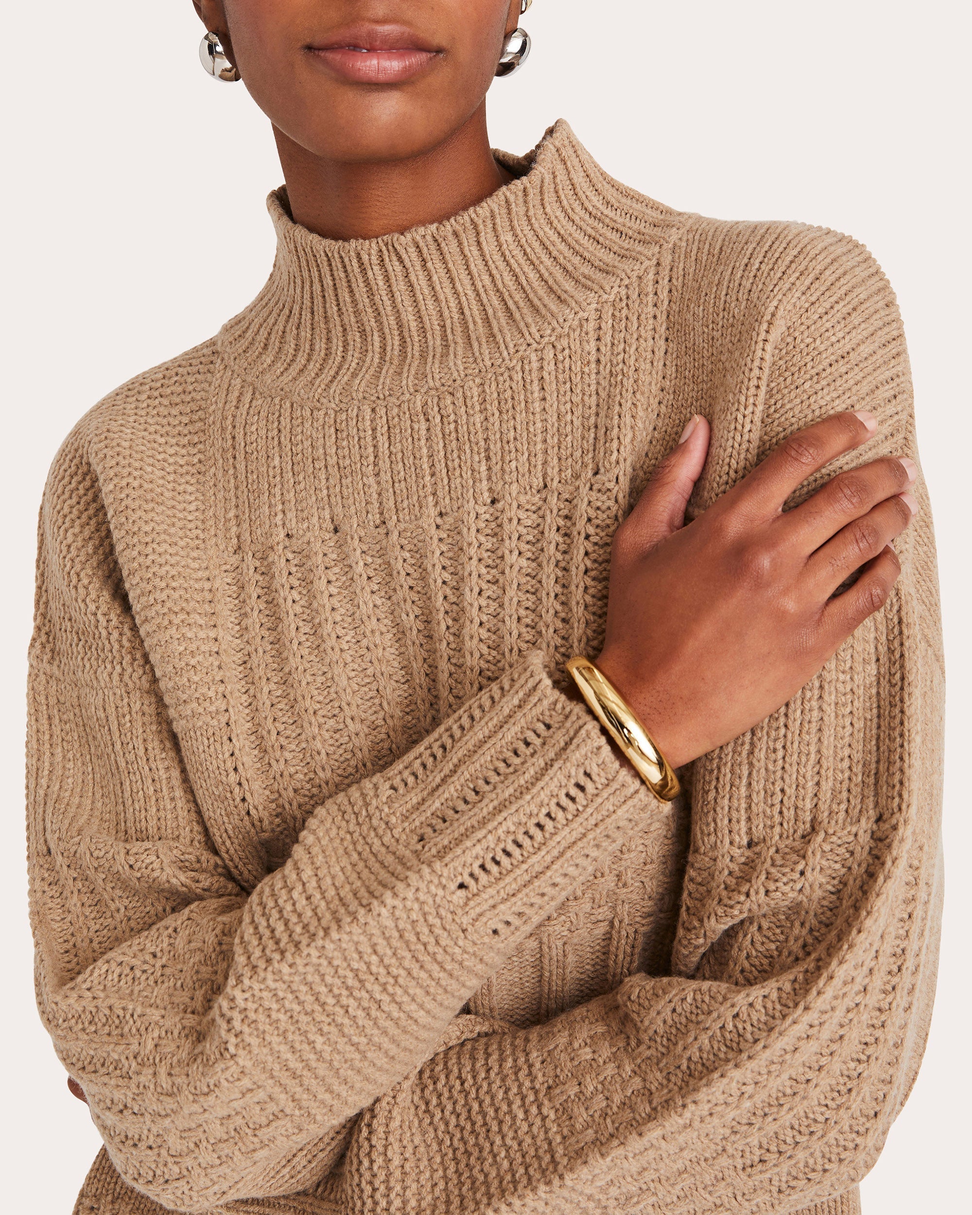 Valais Patchwork-Knit Wool-Blend Sweater