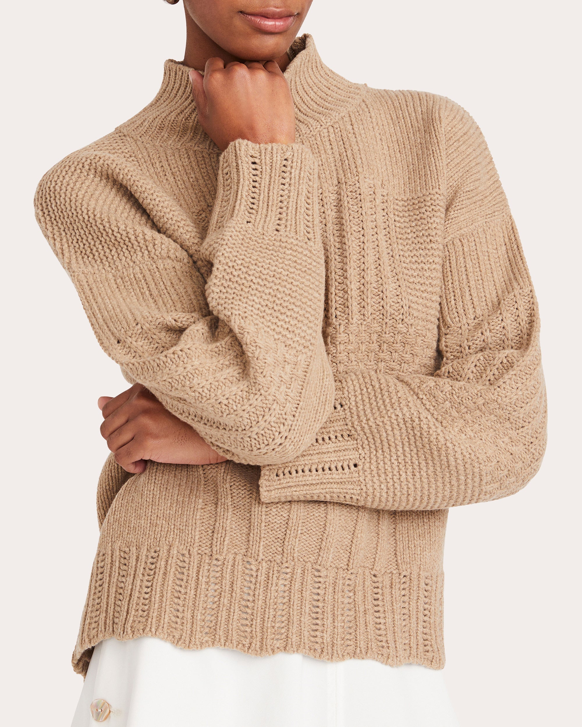 Valais Patchwork-Knit Wool-Blend Sweater