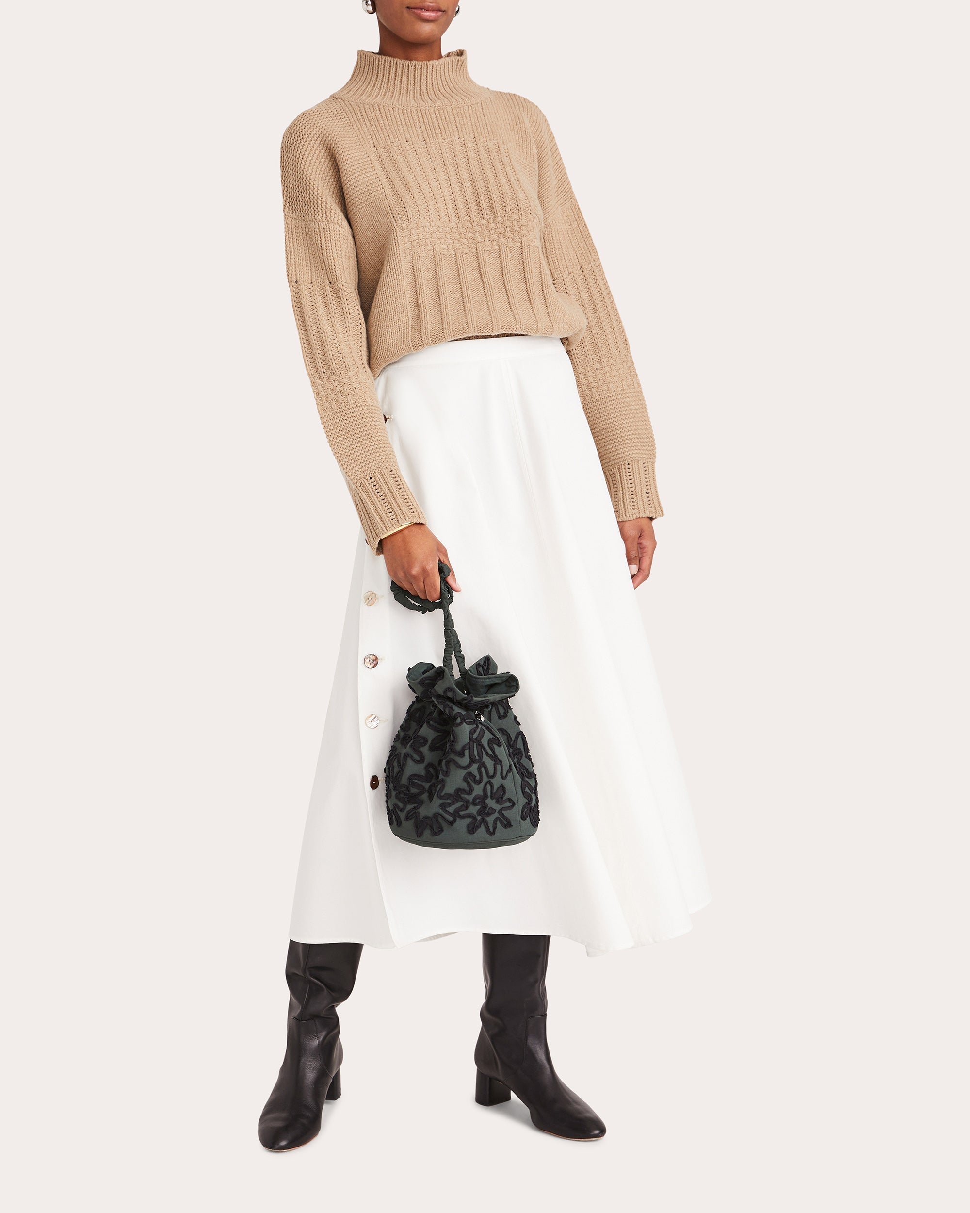 Valais Patchwork-Knit Wool-Blend Sweater
