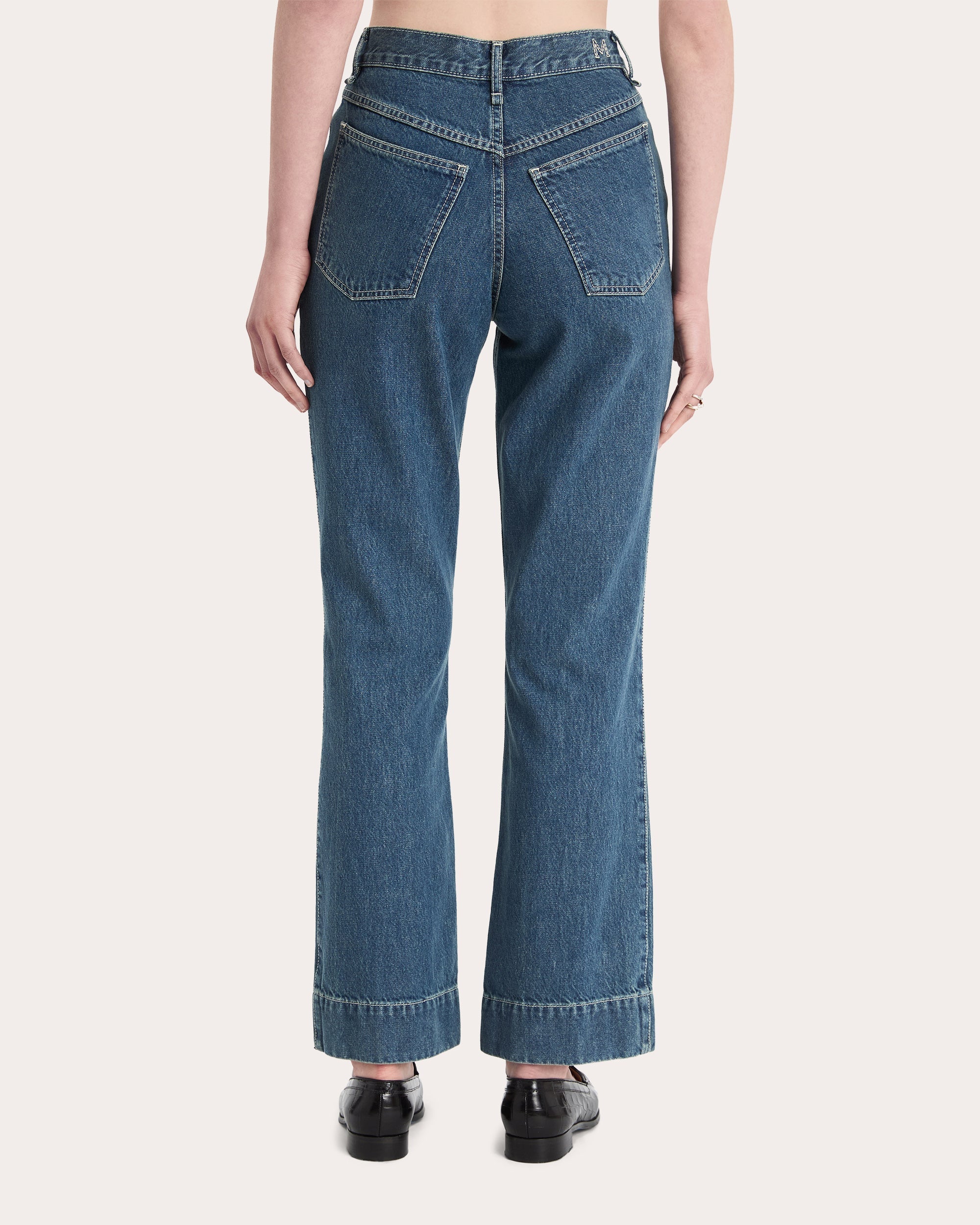 Beacon Pintucked Straight-Leg Denim Jeans