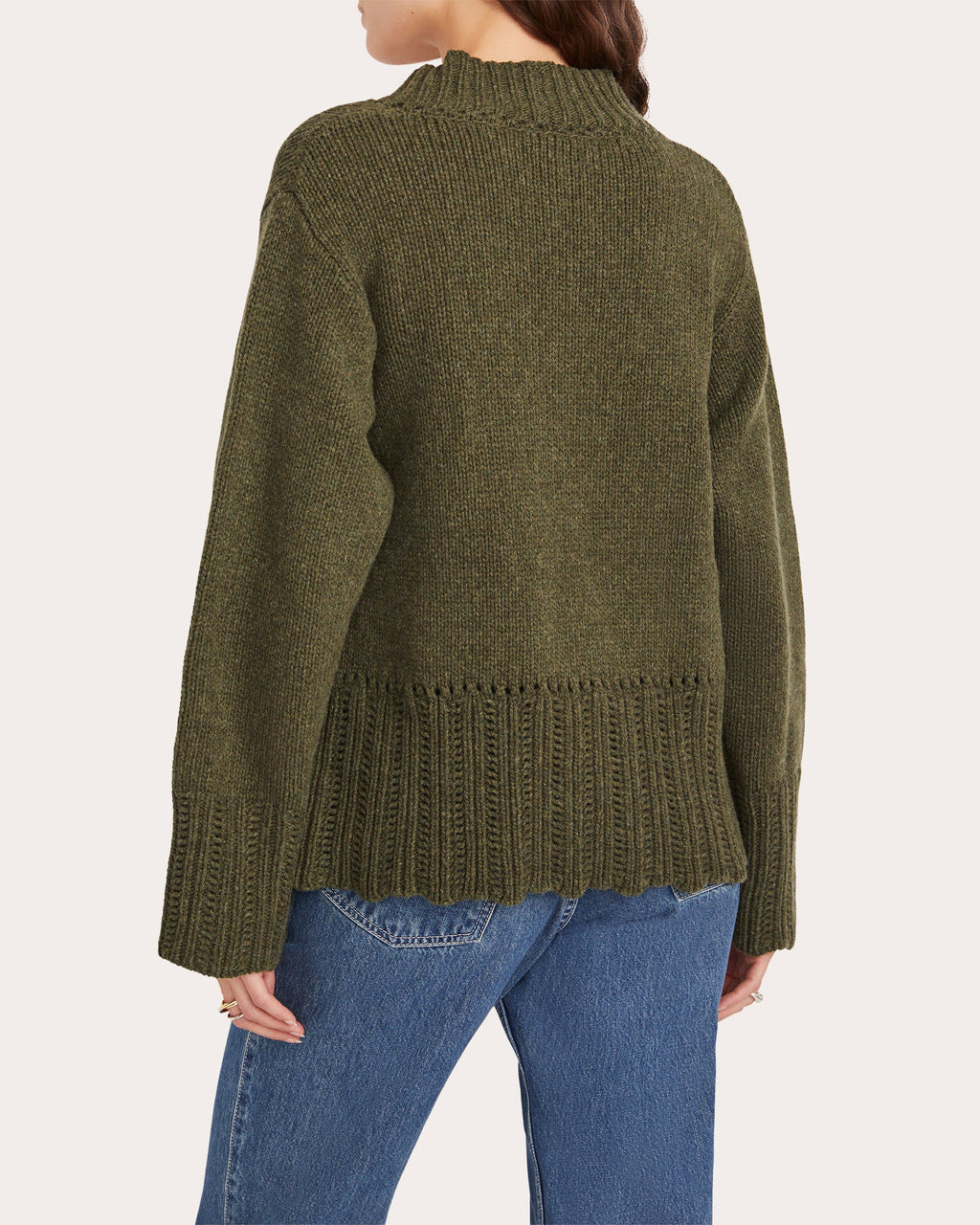 Nexilis Pointelle-Trimmed Wool-Blend Wrap Cardigan