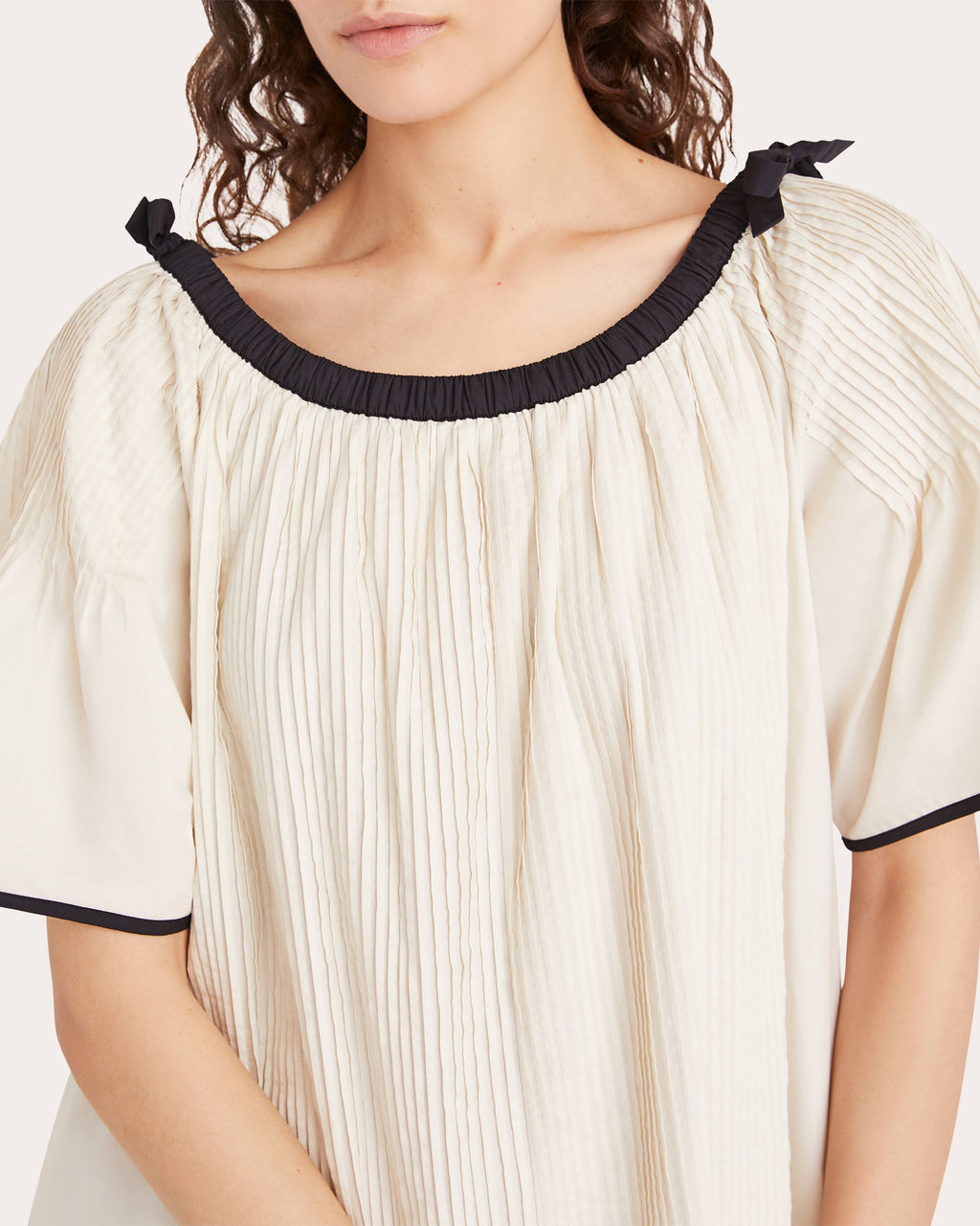 Elna Pintucked Cotton-Poplin Midi Dress