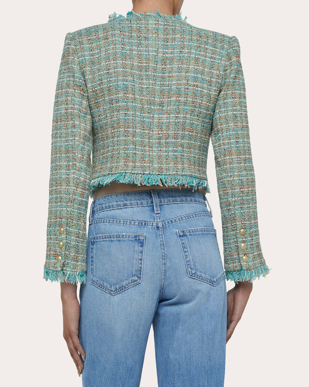 Clydie Collarless Cropped Blazer
