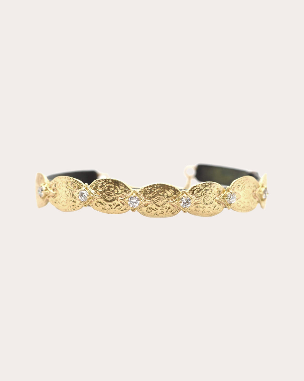 Artifact 18K Gold Sterling Silver and Diamond Coin Cuff