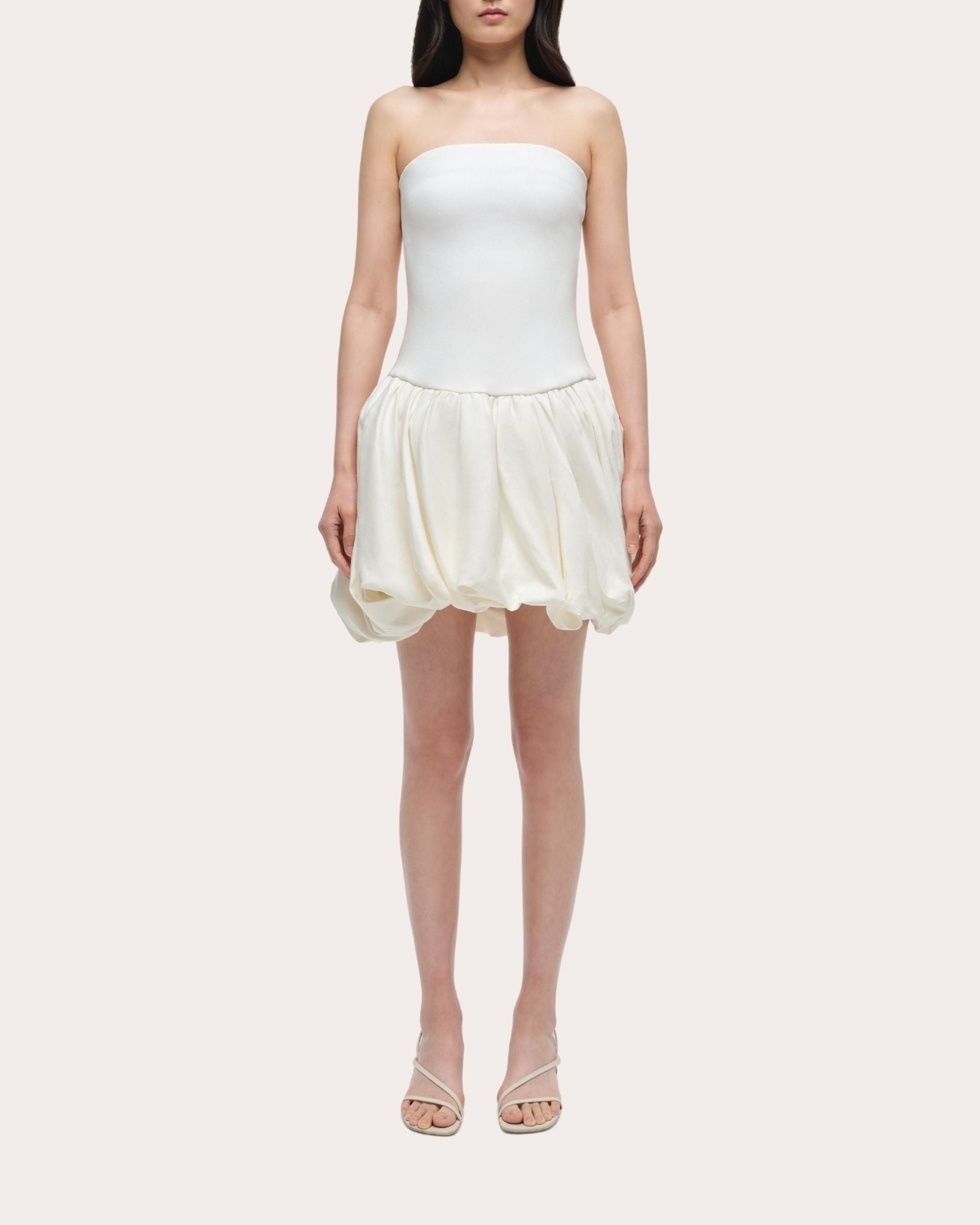 Pollie Knit Bubble Strapless Mini Dress