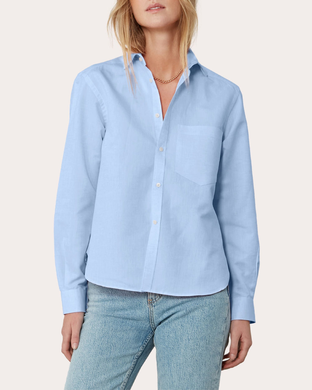The Classic Woven Cotton-Linen Button-Up Shirt