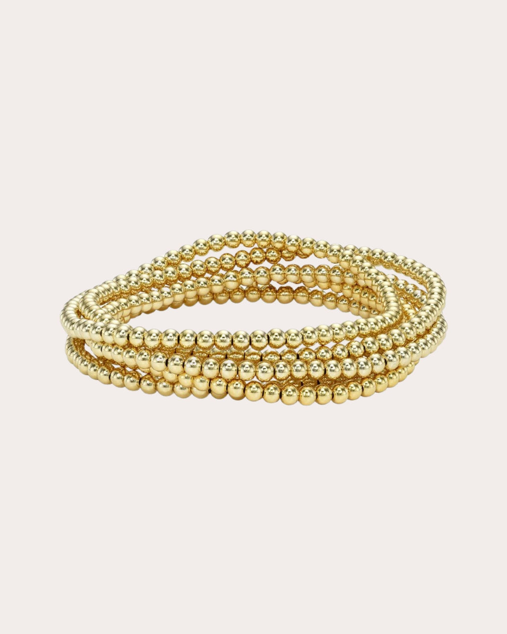 14K Gold Beaded Bracelet Set