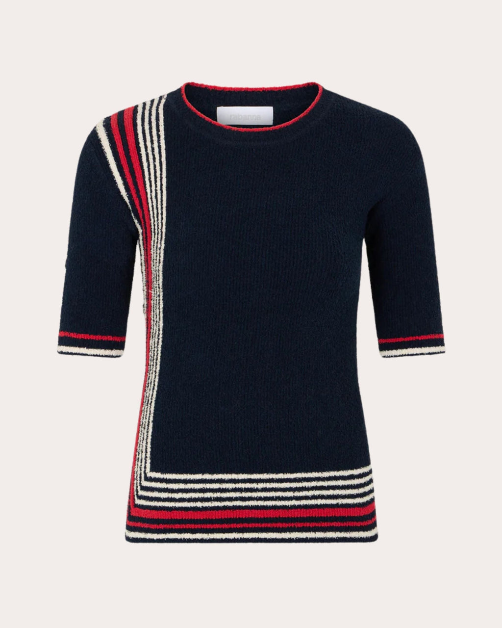 Embellished Striped Terry Sweater