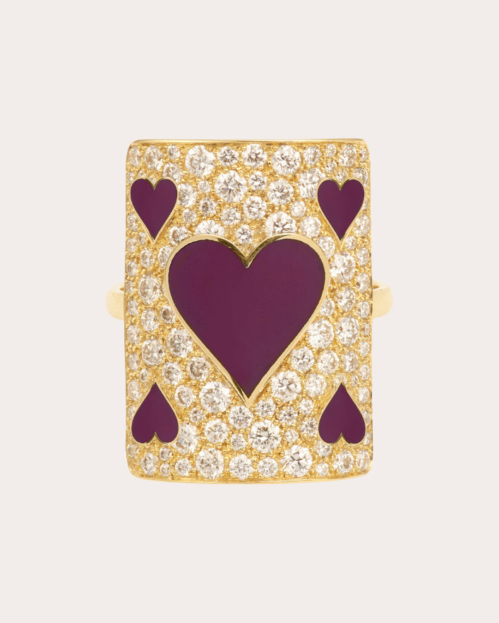 Giant Âme 18K Gold Lacquer and Lab-Grown Diamond Ring