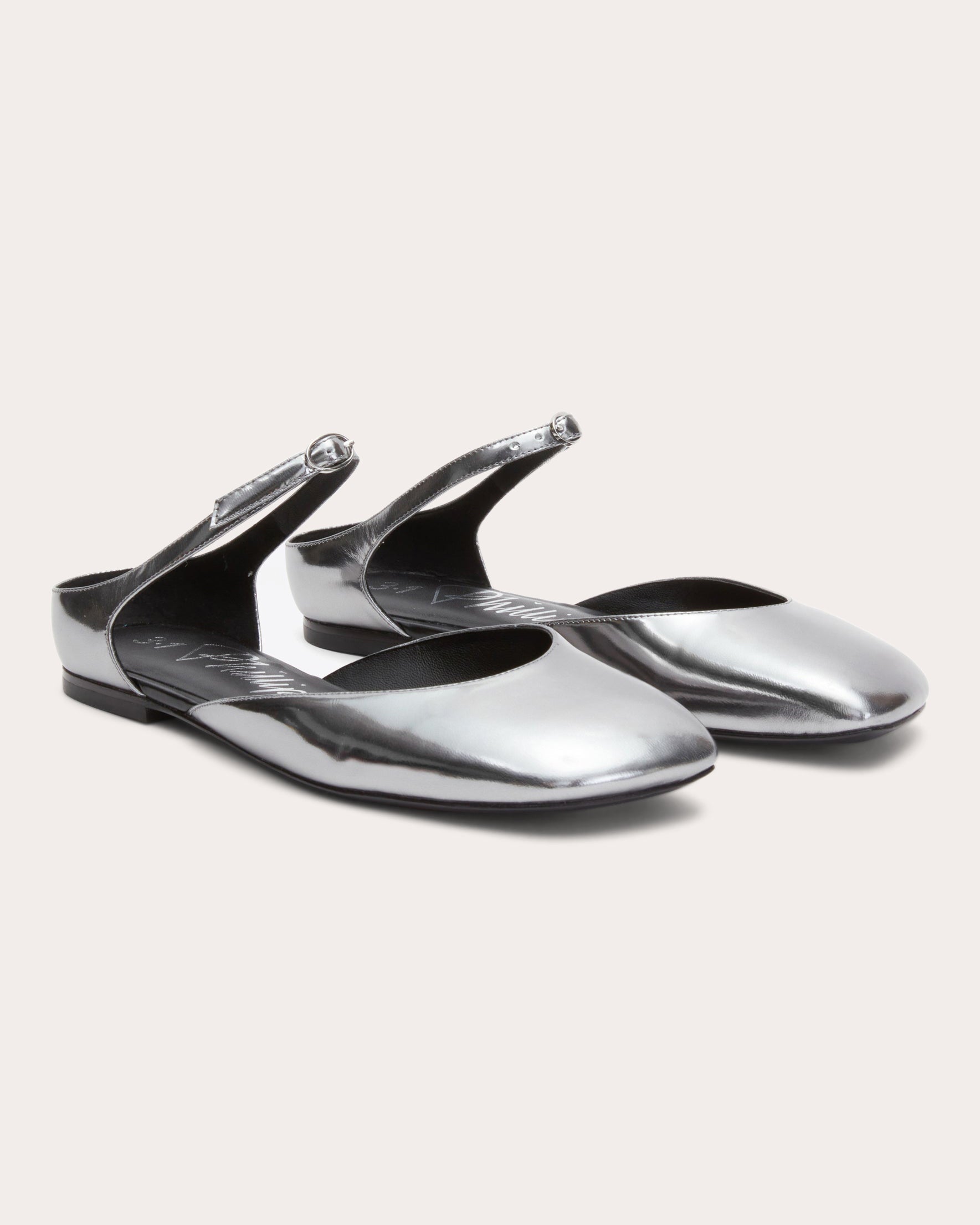 ID Metallic Leather Mary Jane Flat