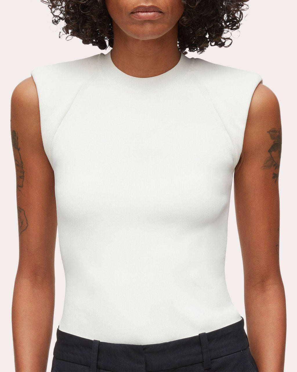 Ribbed Knit Jersey Top