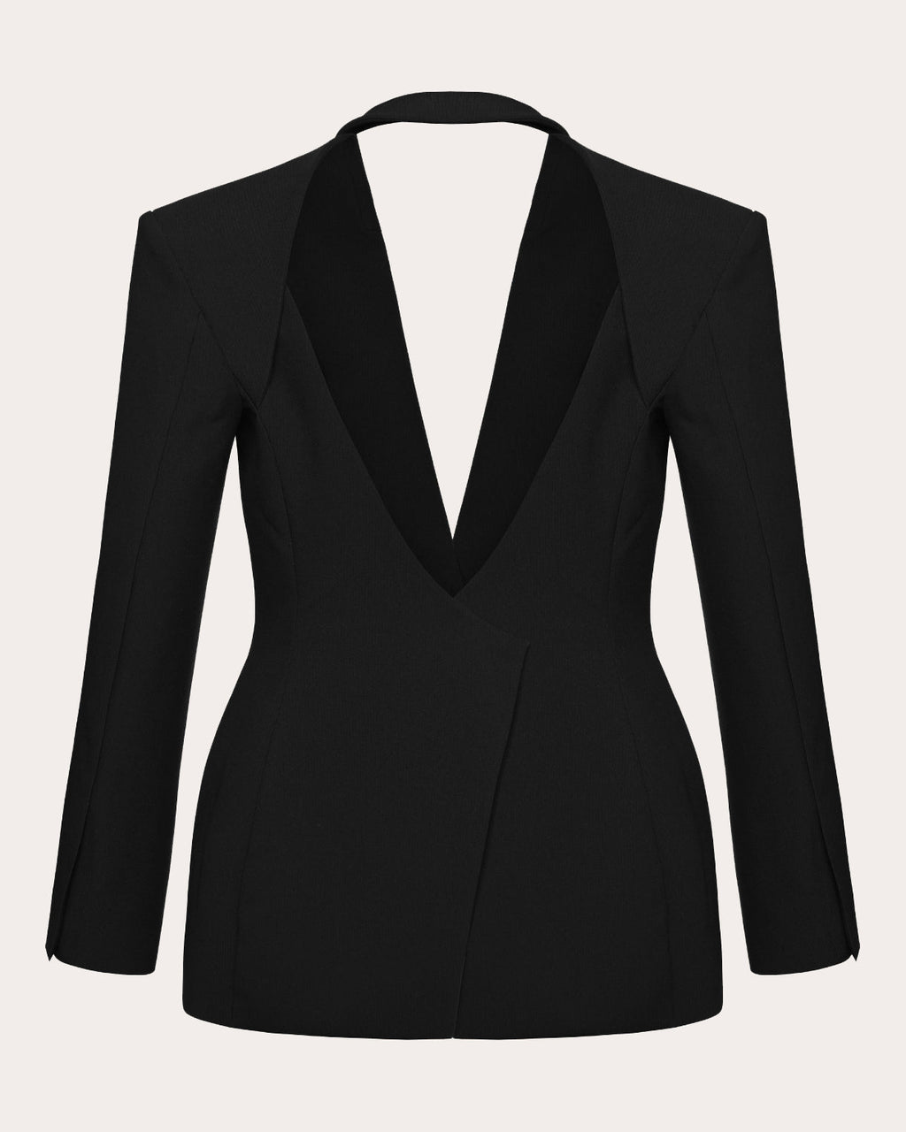 Cut-Out Crepe Blazer