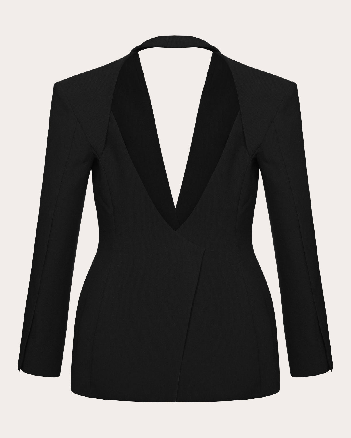 Cut-Out Crepe Blazer