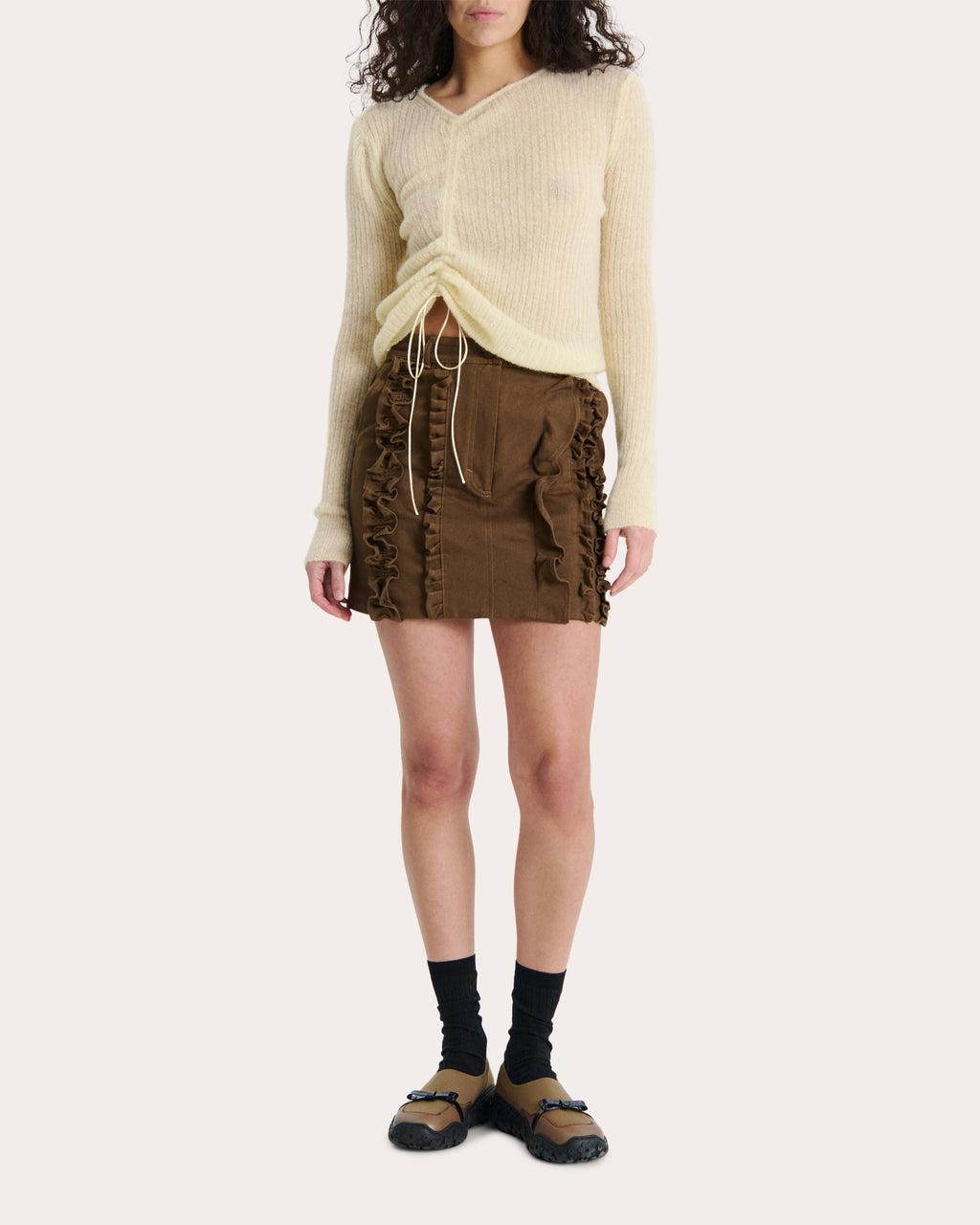 Ussi Ruched Alpaca-Blend Sweater
