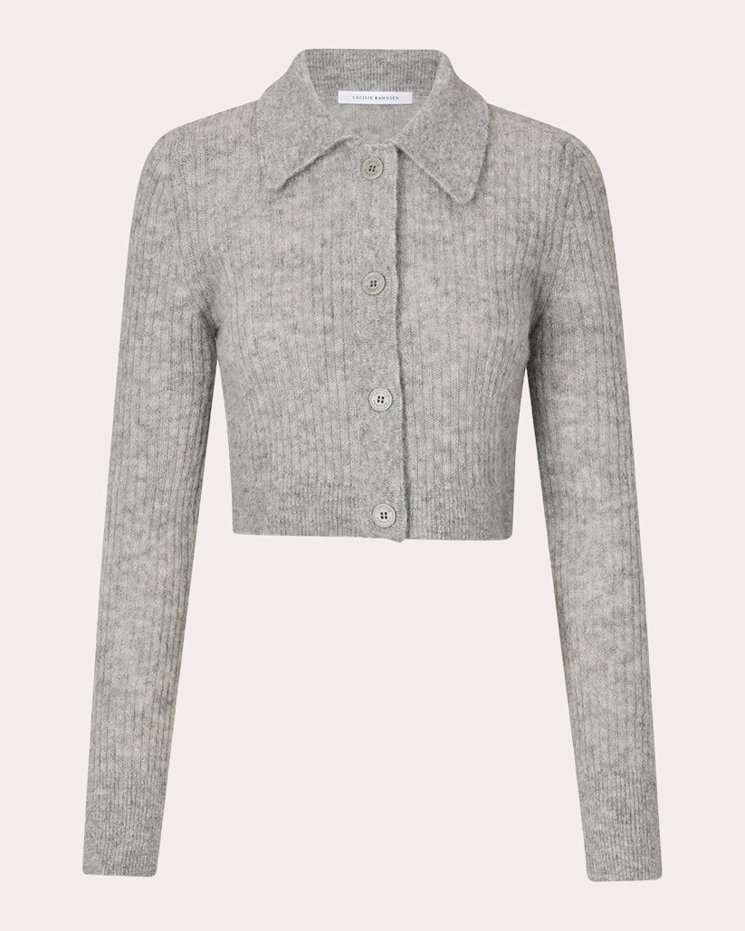 Jacqueline Ribbed Alpaca-Blend Cardigan
