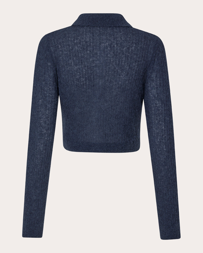 Jacqueline Ribbed Alpaca-Blend Cardigan