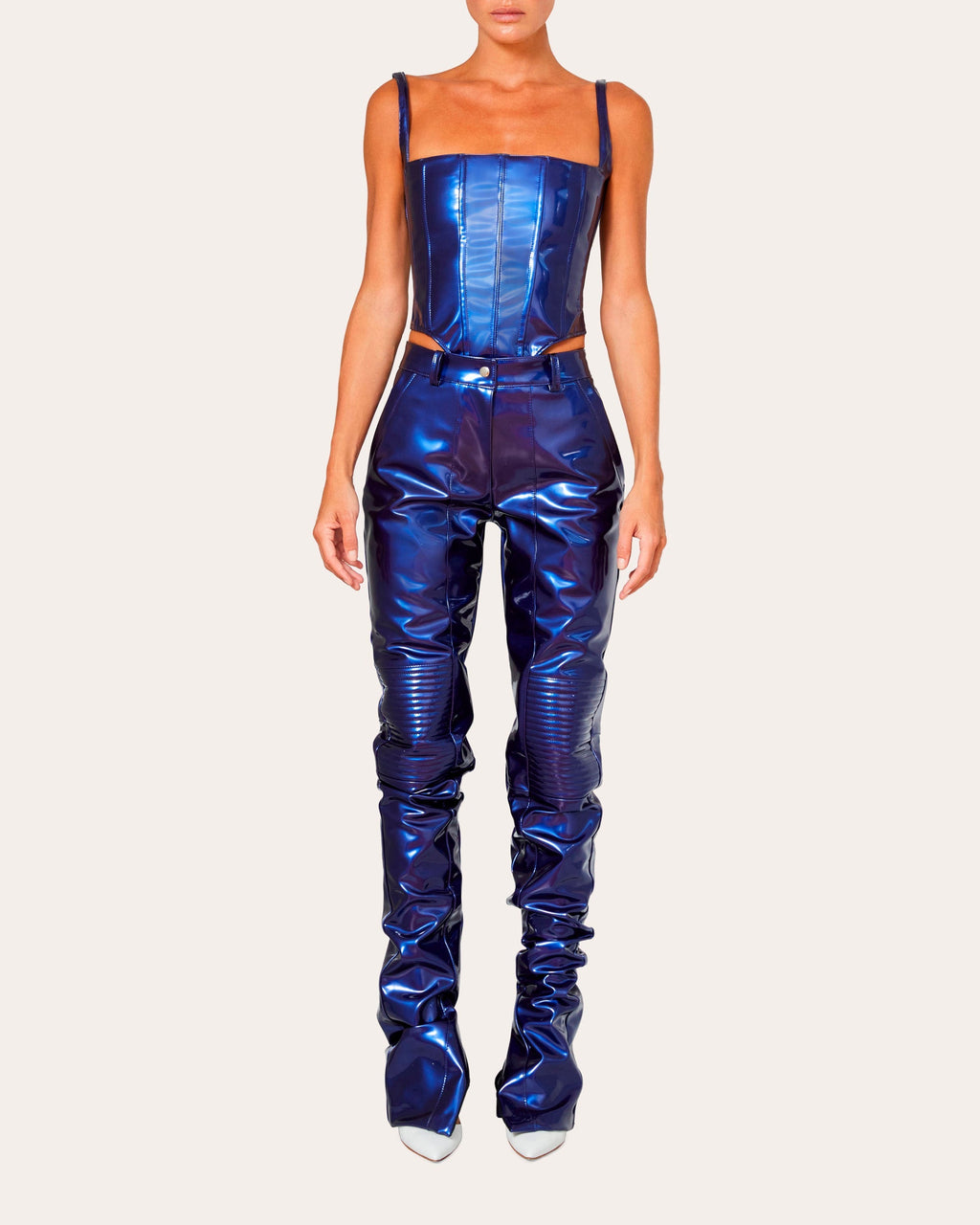 Patent-Vinyl Biker Pants