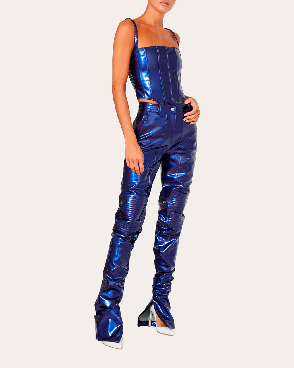 Patent-Vinyl Biker Pants