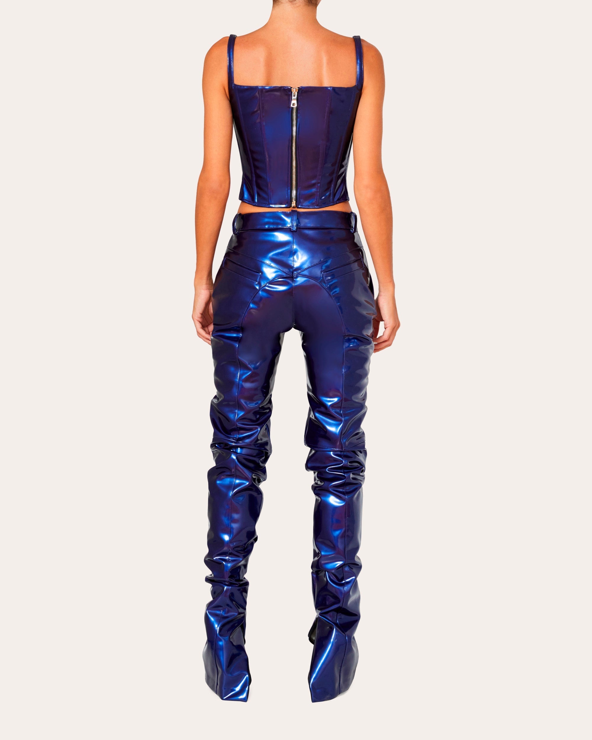 Patent-Vinyl Biker Pants