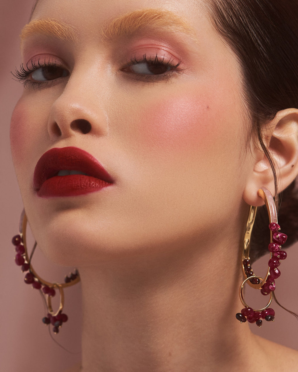 Woohoo 18K Gold Multi-Stone Hoop Earrings