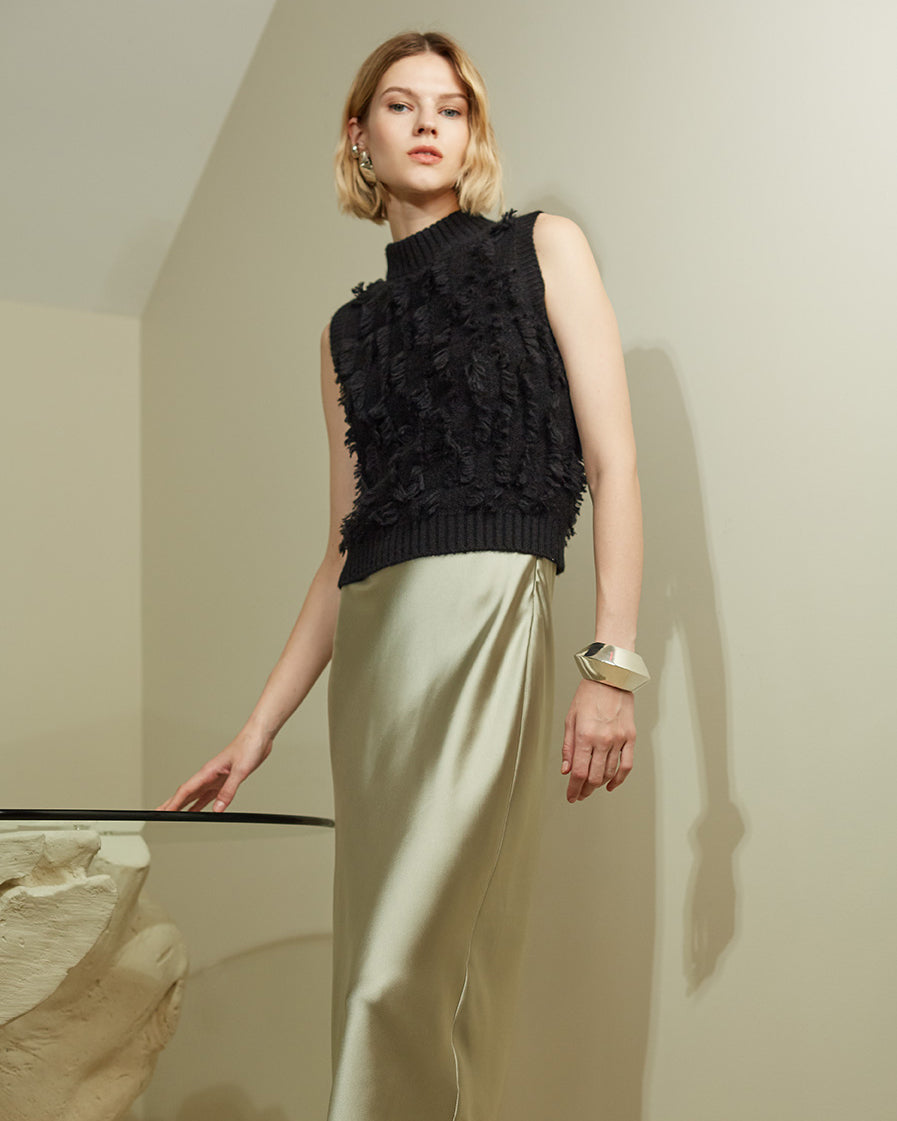 Stella Fringed Alpaca-Blend Knit Top