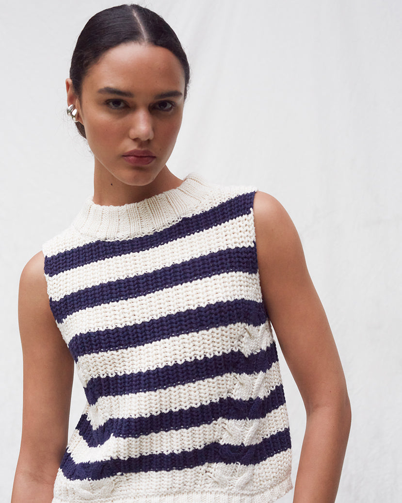 Lily Stripe Sweater Tank