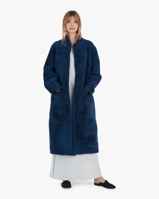 The Rhea Long Shearling Coat