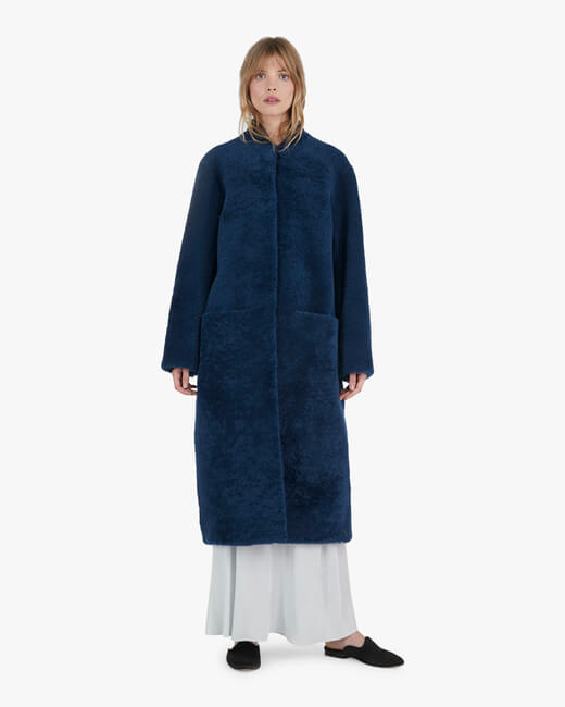 The Rhea Long Shearling Coat
